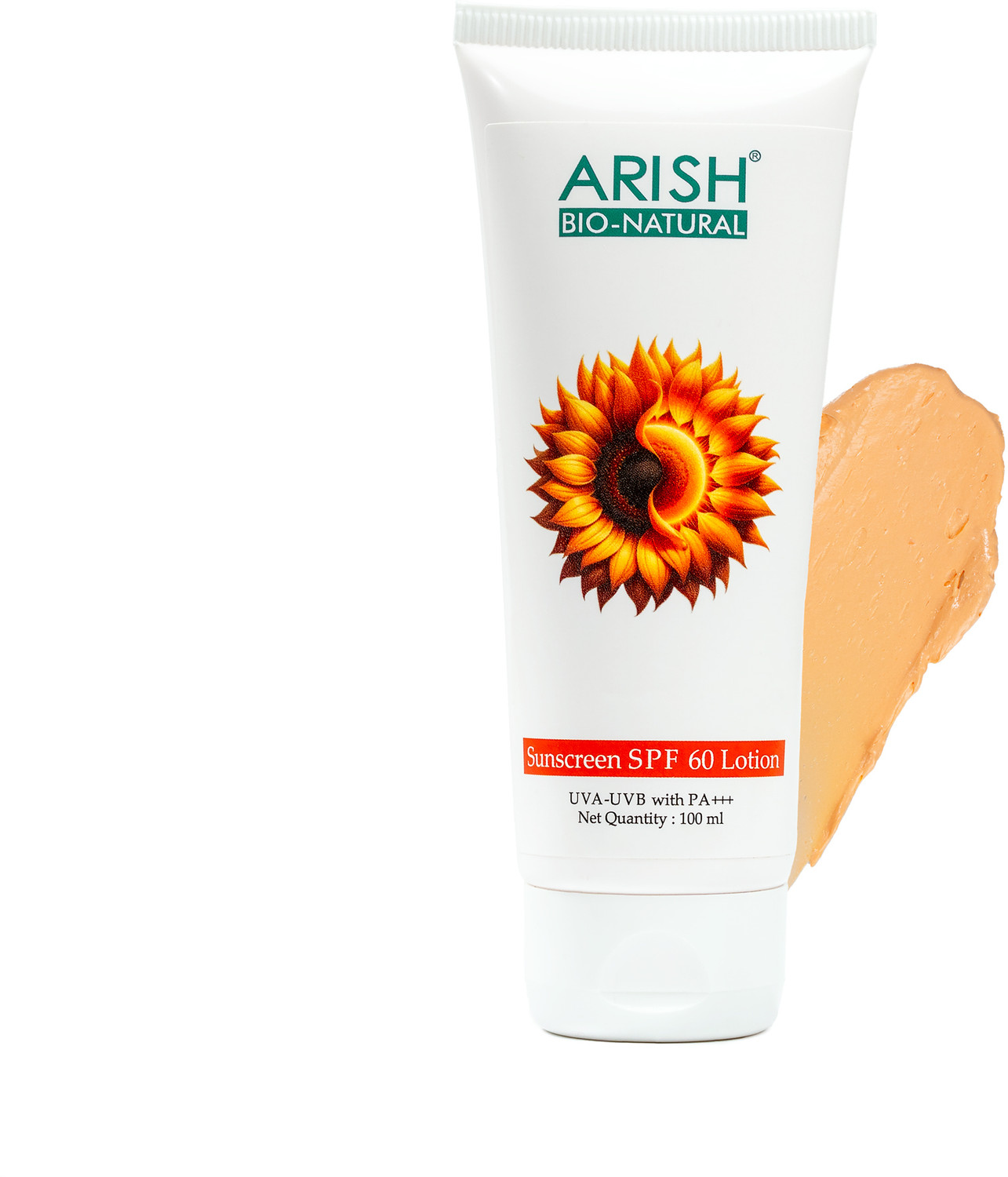 Image of ARISH BIO-NATURAL Sunscreen - SPF 60 PA+++ Sunscreen SPF 60 Lotion