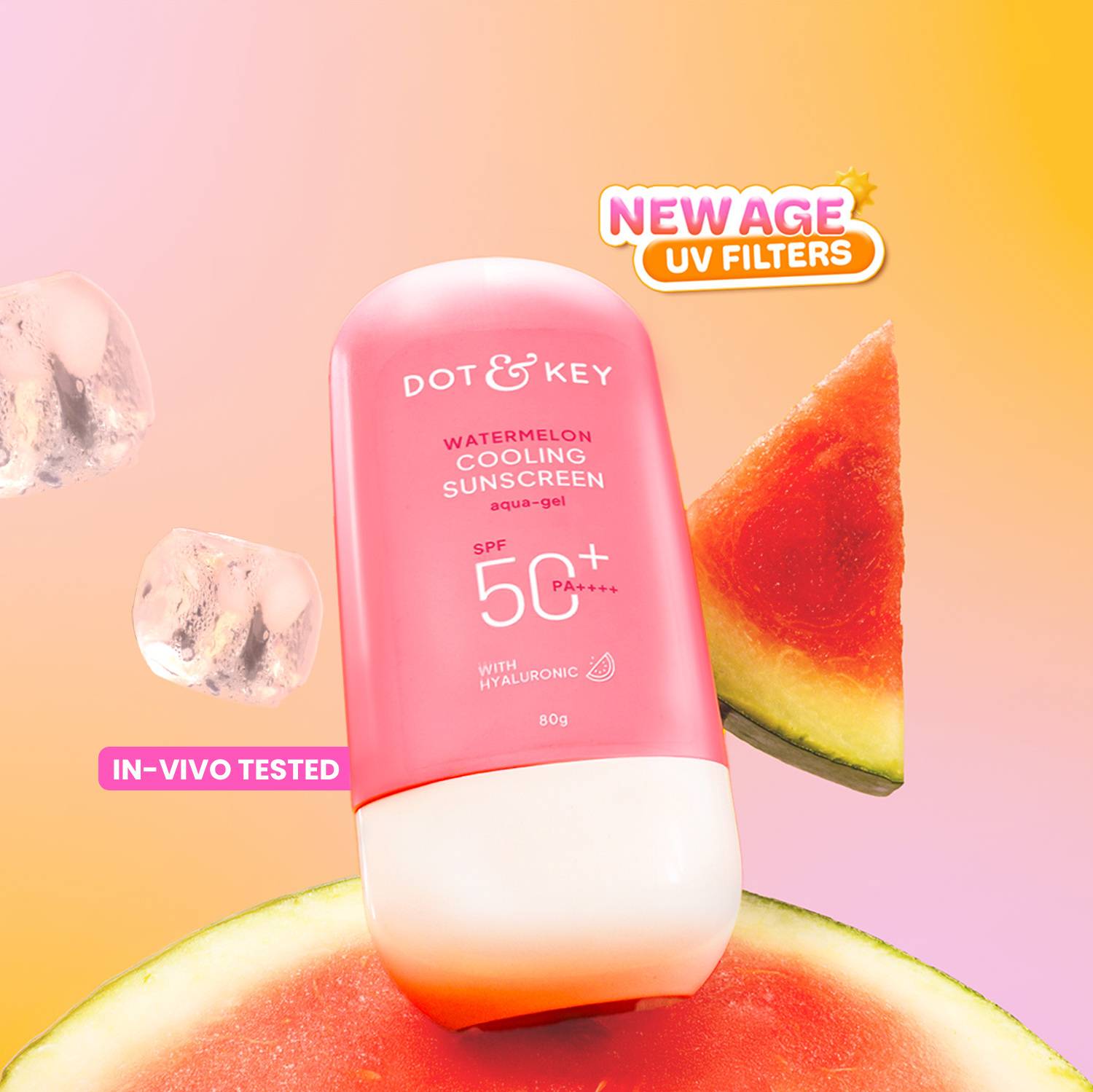 Dot & Key Sunscreen SPF 50 PA++++ Watermelon Cooling 50g - Image 2
