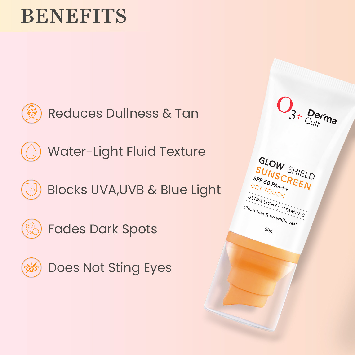 Image of O3+ Sunscreen - SPF SPF 50 PA+++ PA+++ Glow Sheer Sunscreen (50 g)