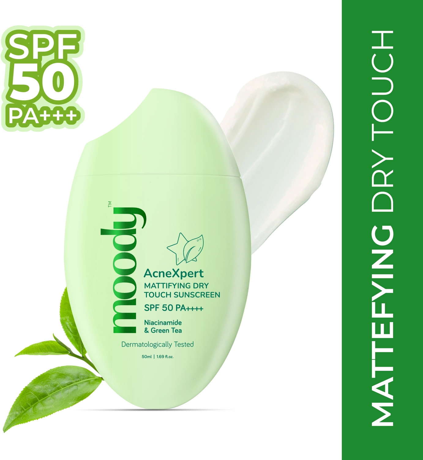 Image of MOODY Sunscreen - SPF 50 PA+++ AcneXpert Sunscreen