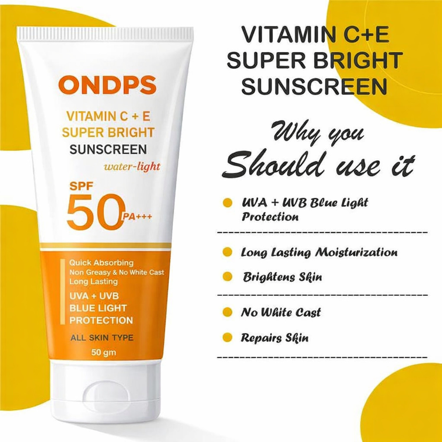 Image of ONDPS Sun Safe Combo | Vitamin C Serum + Sunscreen (2 Items in the set)