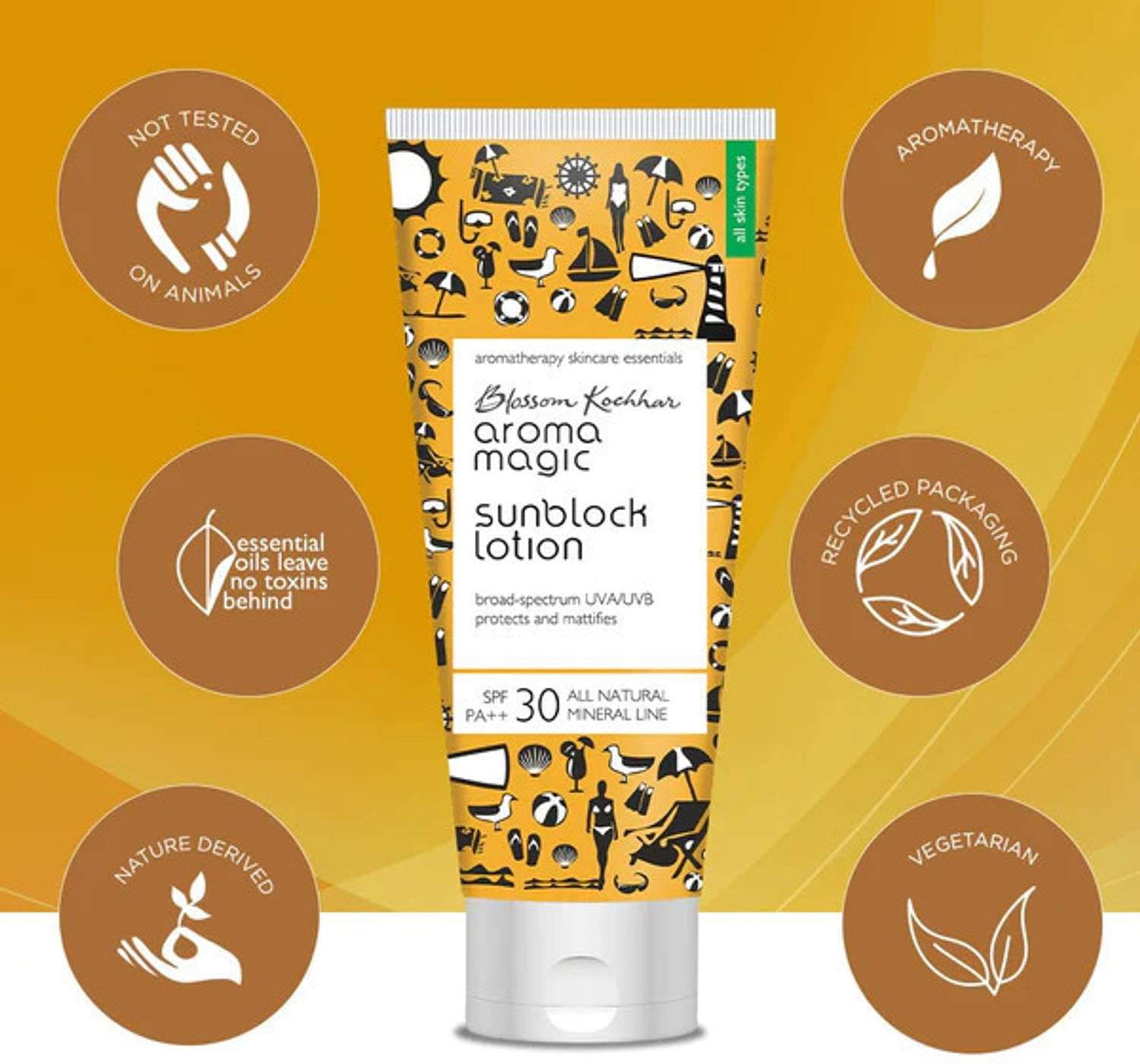 Aroma Magic Sunscreen SPF 30 PA++ Matte Sunblock Lotion (Pack of 2) - Image 5