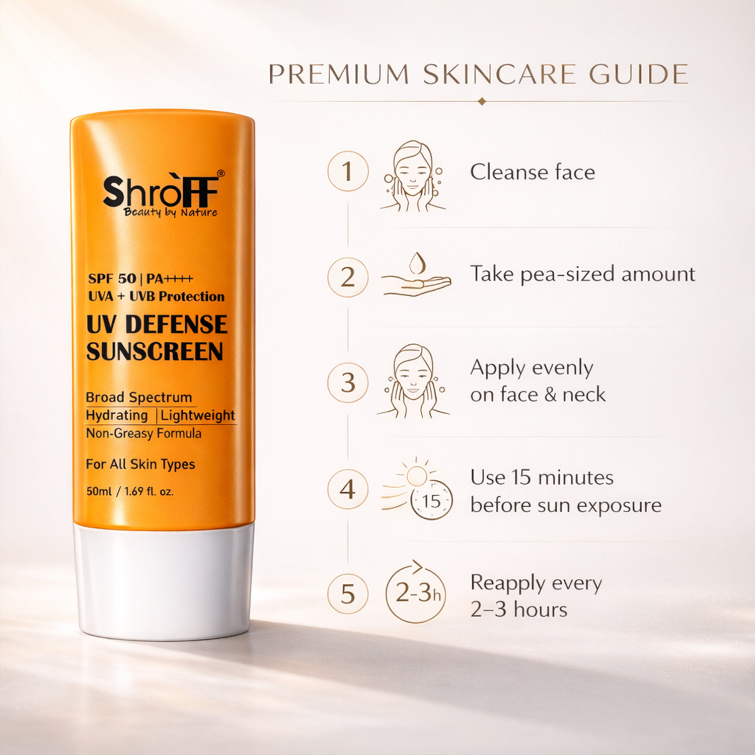 Image of Shroff Vitamin C Complete Skincare Combo - Face Wash, Toner, Serum, Cream & Sunscreen SPF 50 for Brightening