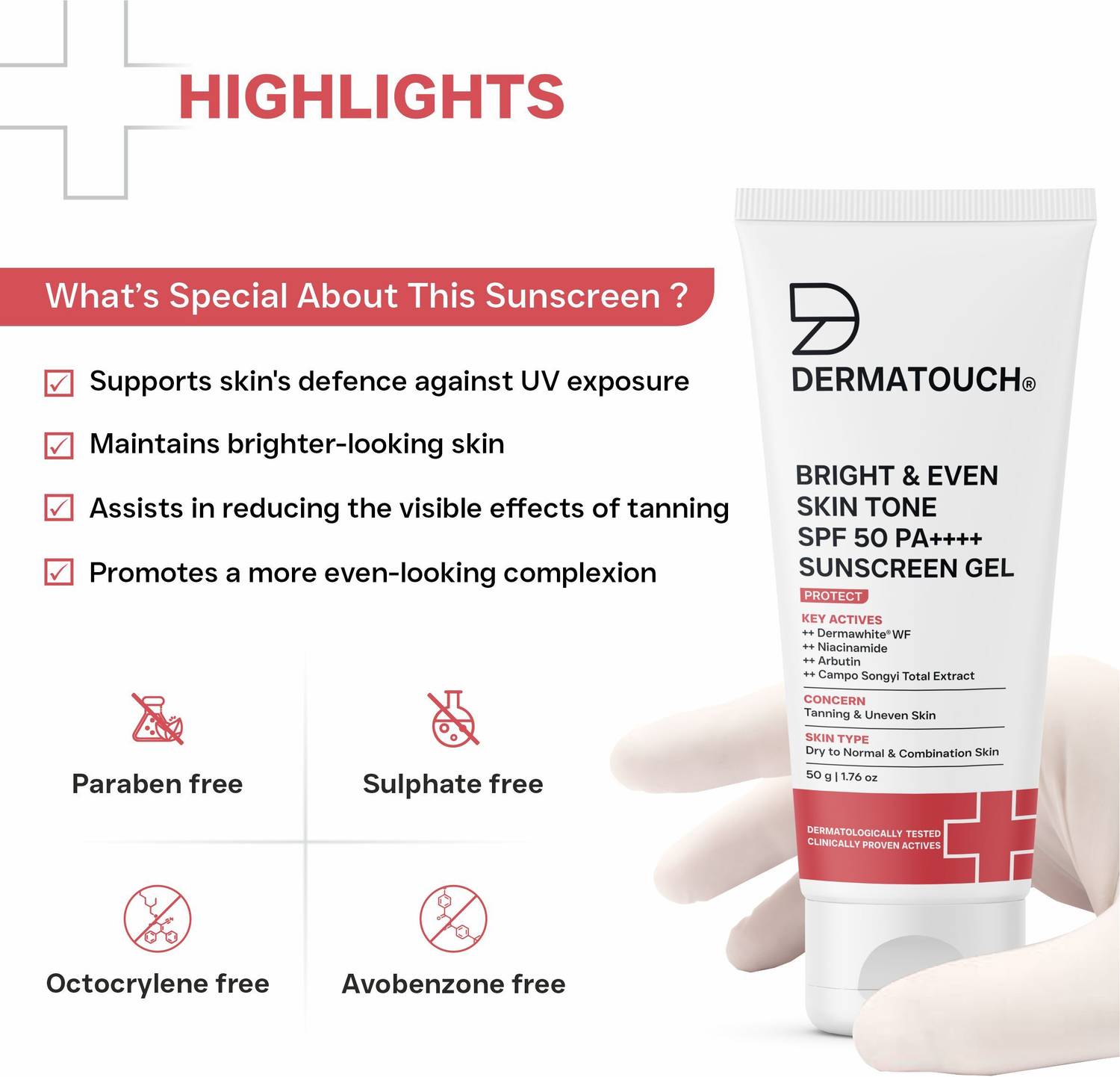 Dermatouch Sunscreen SPF 50 PA++++ 50g - Image 5