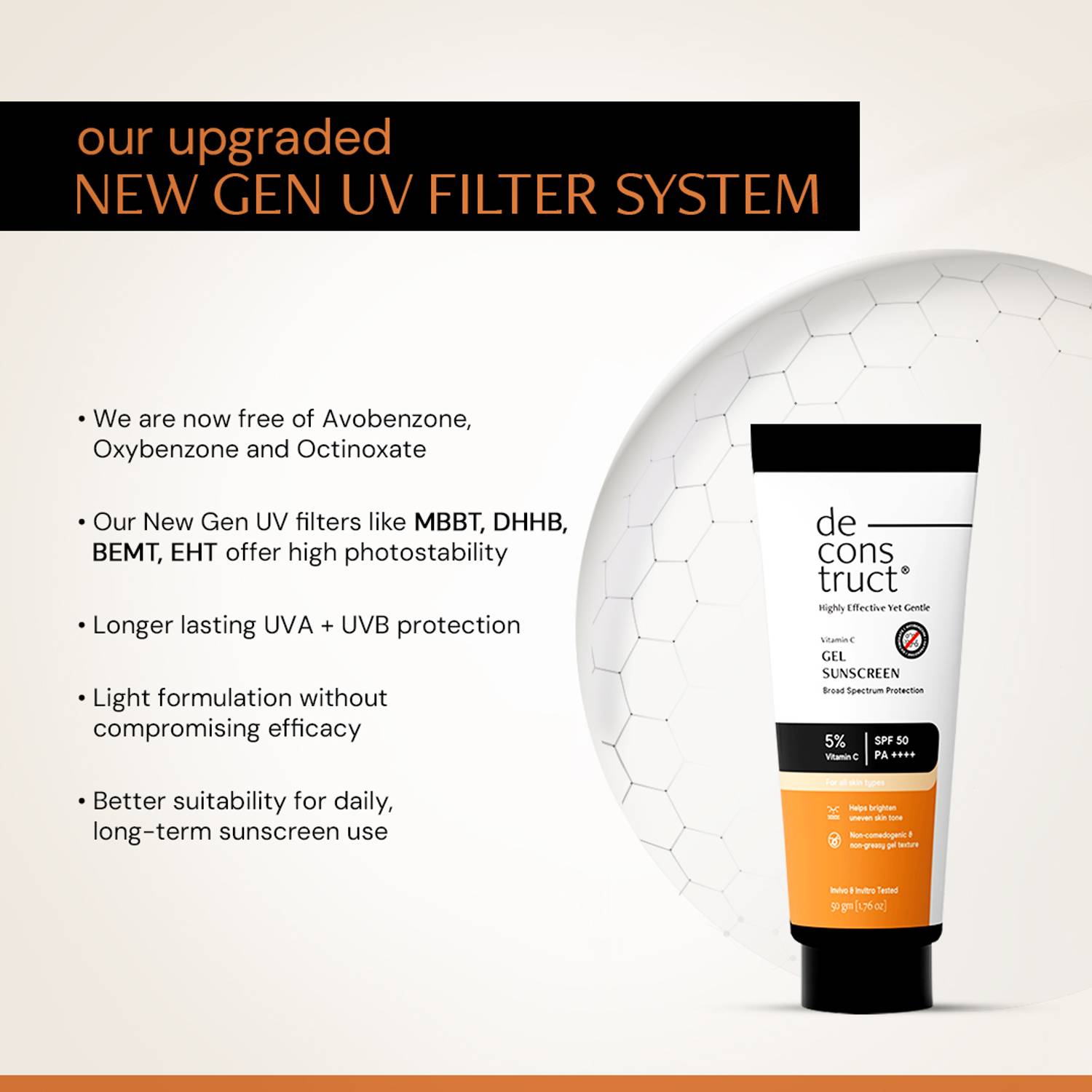 Deconstruct Sunscreen SPF 50 PA++++ 50g - Image 5
