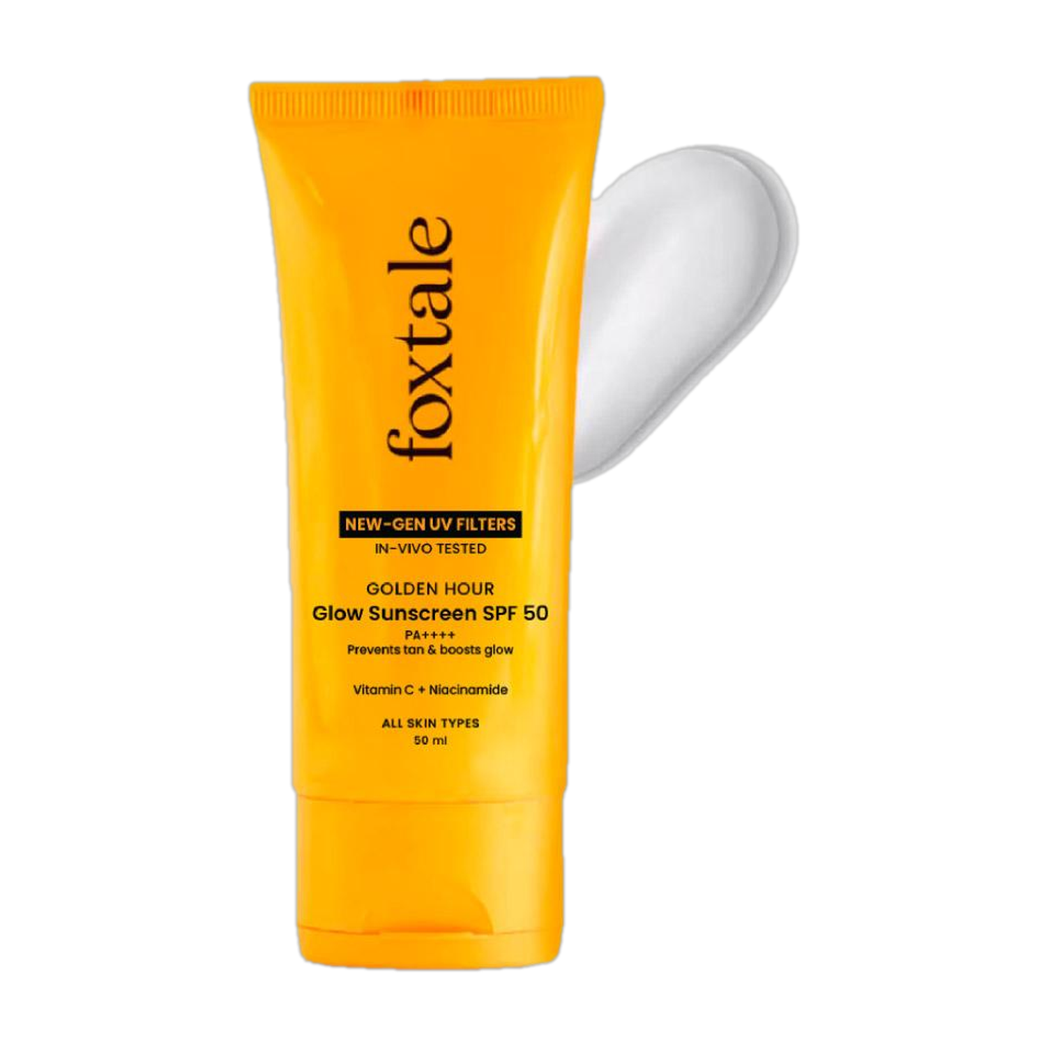 Foxtale Sunscreen SPF 50 PA++++ Glow 50ml - Image 1