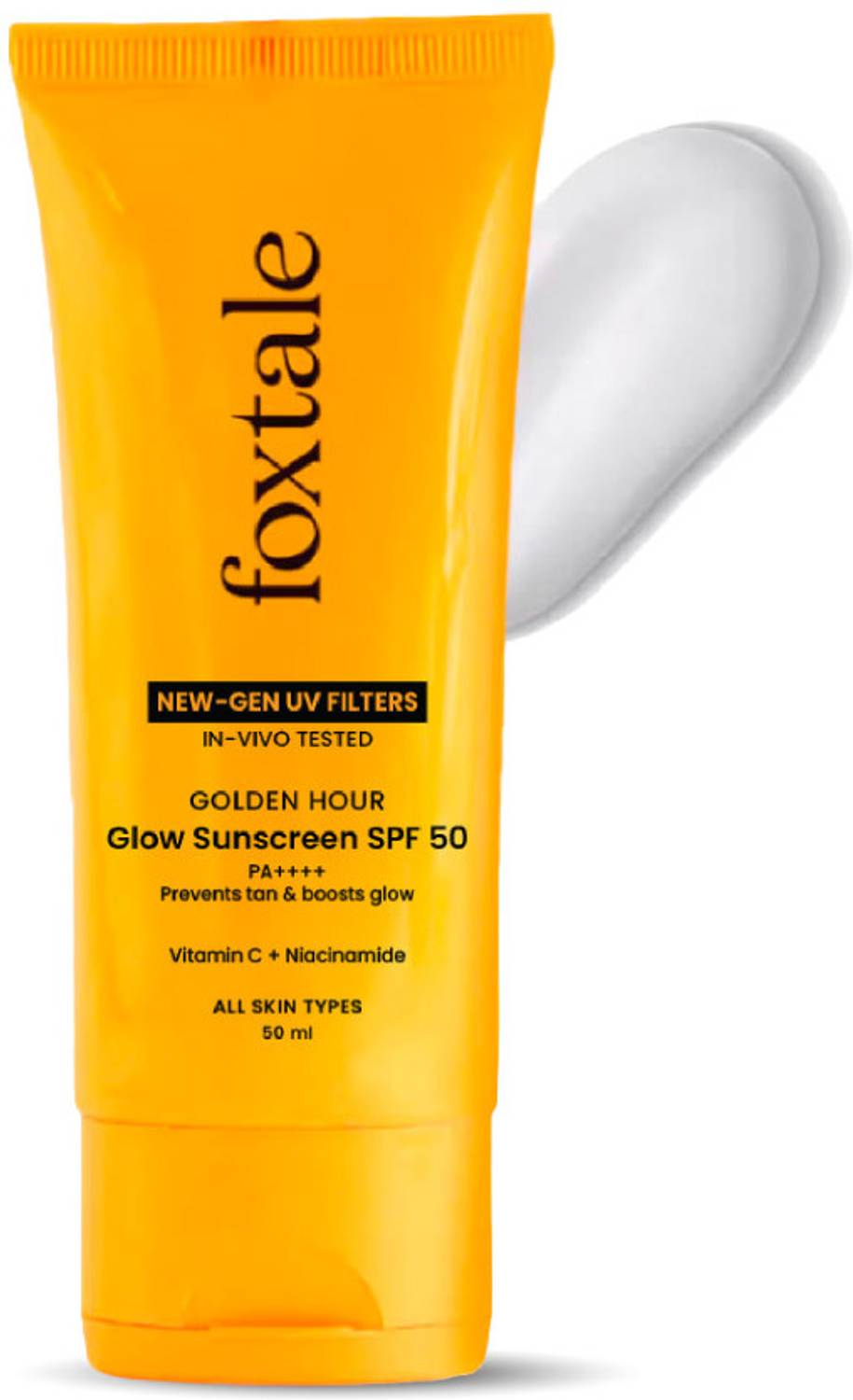 Foxtale Sunscreen SPF 50 PA++++ Glow 50ml - Image 1