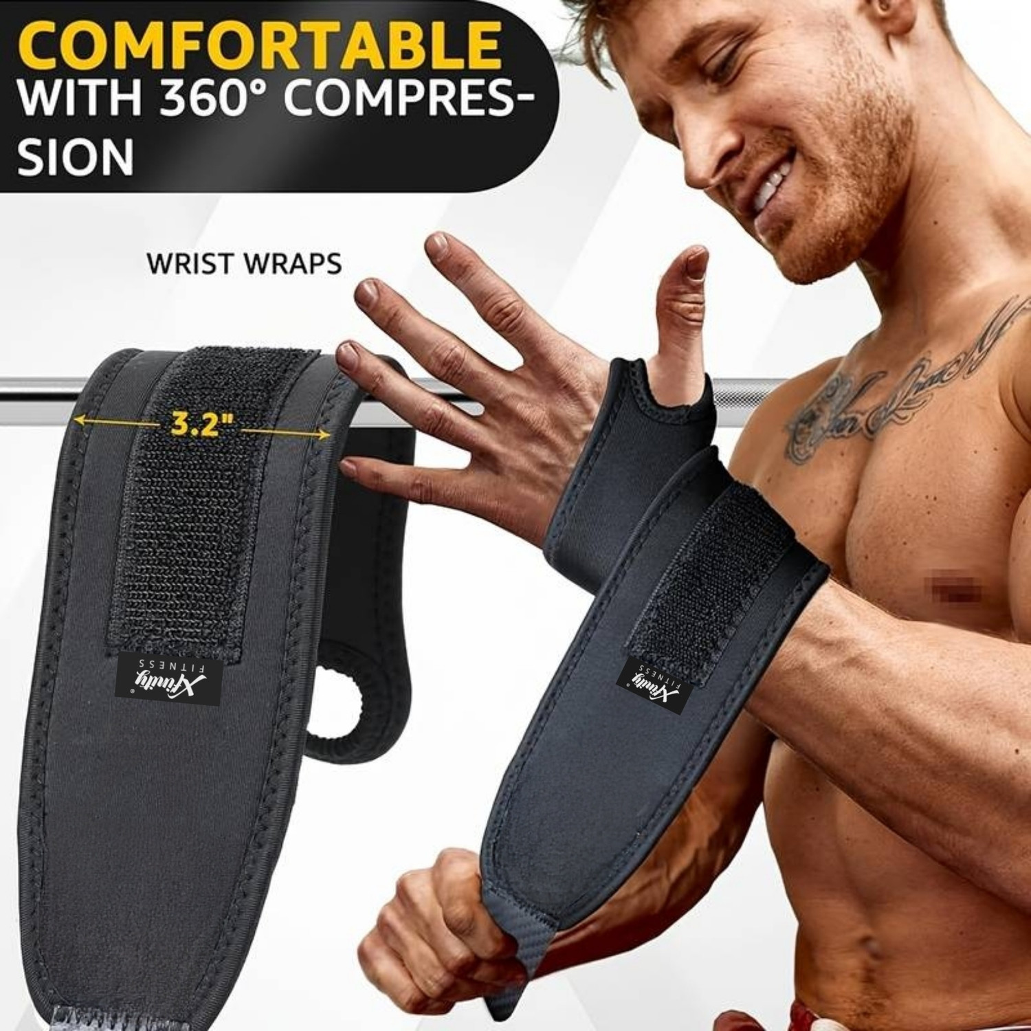 Image of Xfinity Fitness Wrist Brace neoprene Wrist Support Gym Wrap Adjustable Strap for Pain Relief Wrist Support