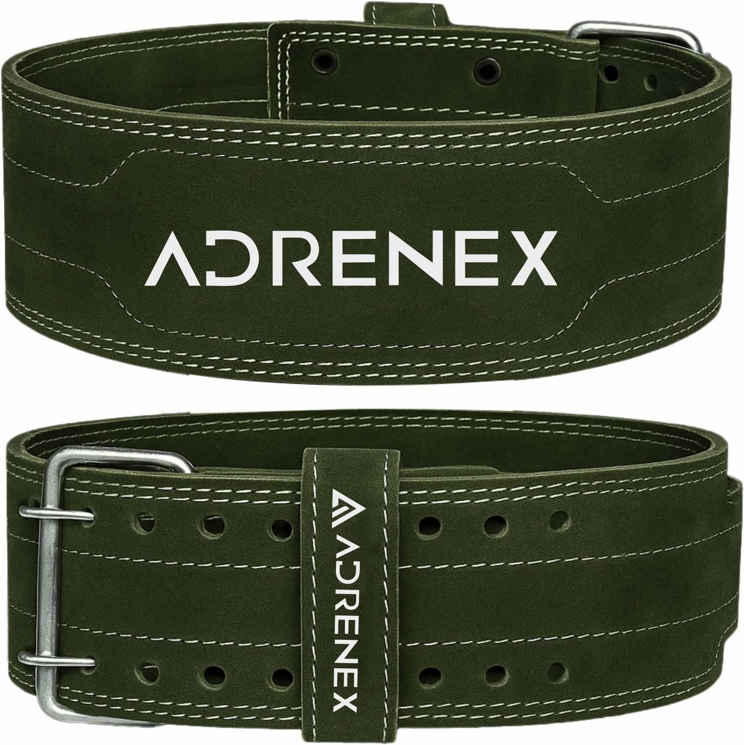 Adrenex Pro Weight Lifting Belt Genuine Leather 4" Inch Durable Comfortable Lower Weight Lifting Belt