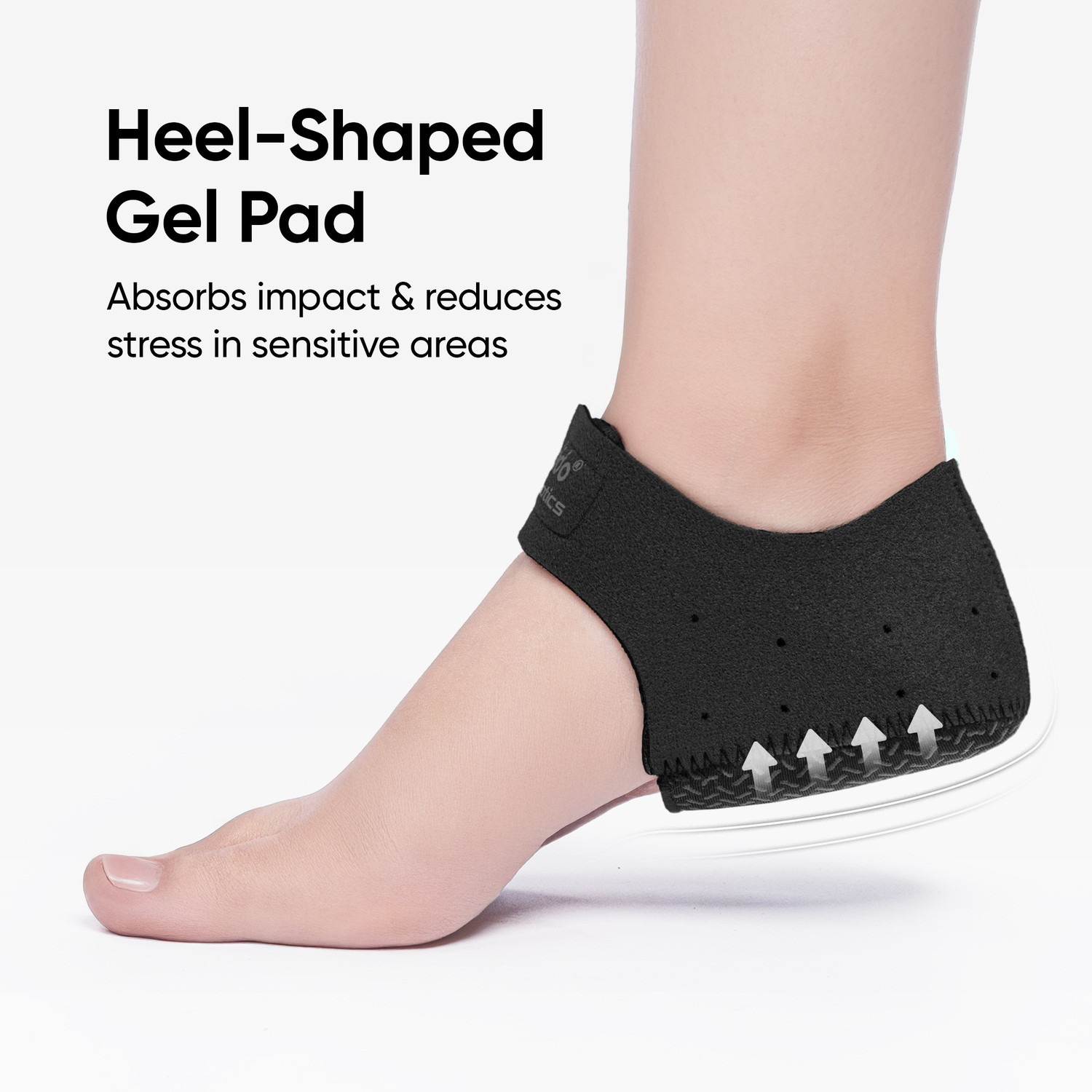 Image of Frido Orthotics Heel Protector for Heel Pain Relief | Anti-Slip Cushion | Velcro Strap Heel Support