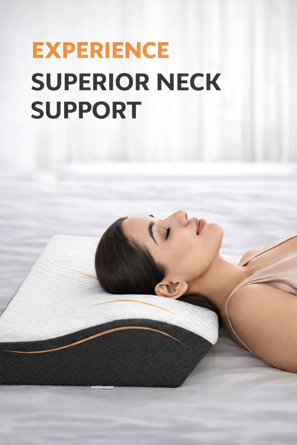 Image of FOVERA Cervical Pillow for Neck Pain | Orthopedic Memory Foam Contour Sleeping Pillow, Cervical Pillow