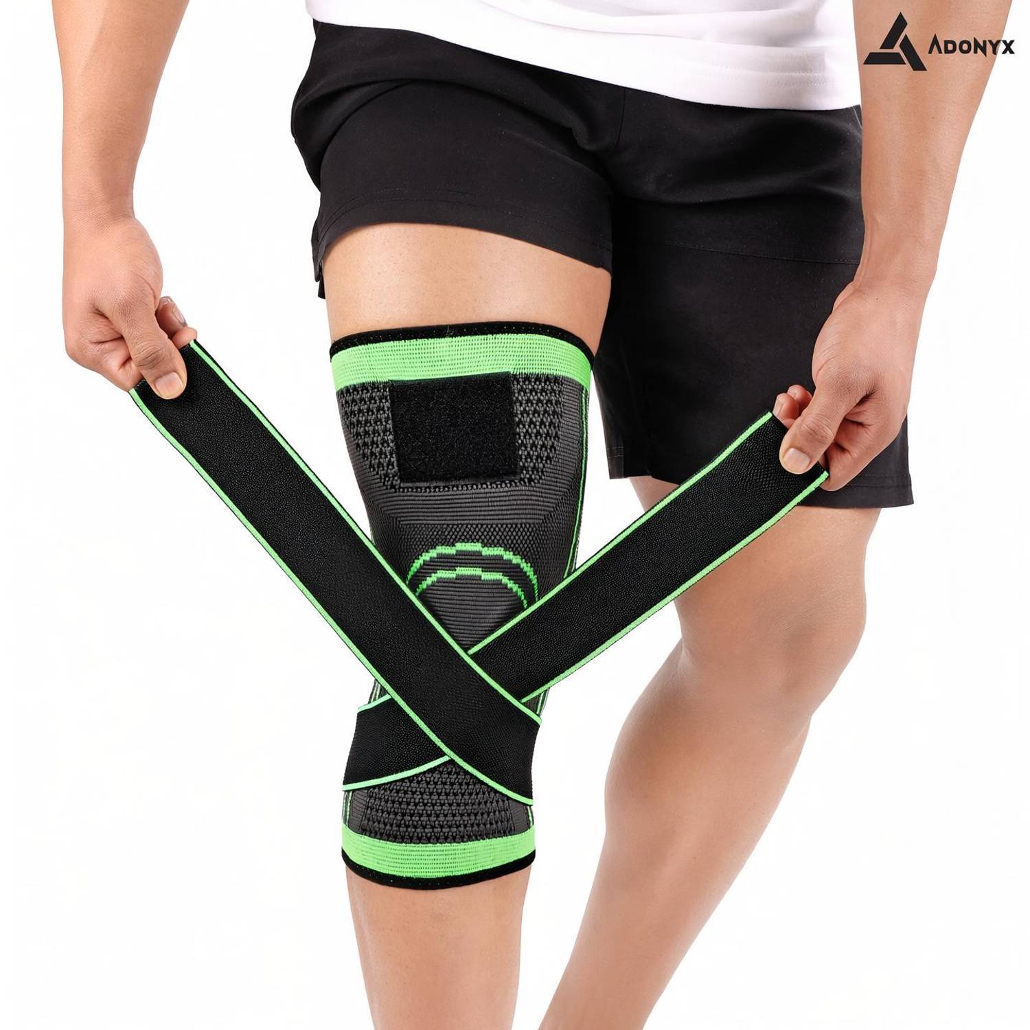 ADONYX 1 Pack Knee Compression Sleeve, Knee Support for Sports Workout Knee Support