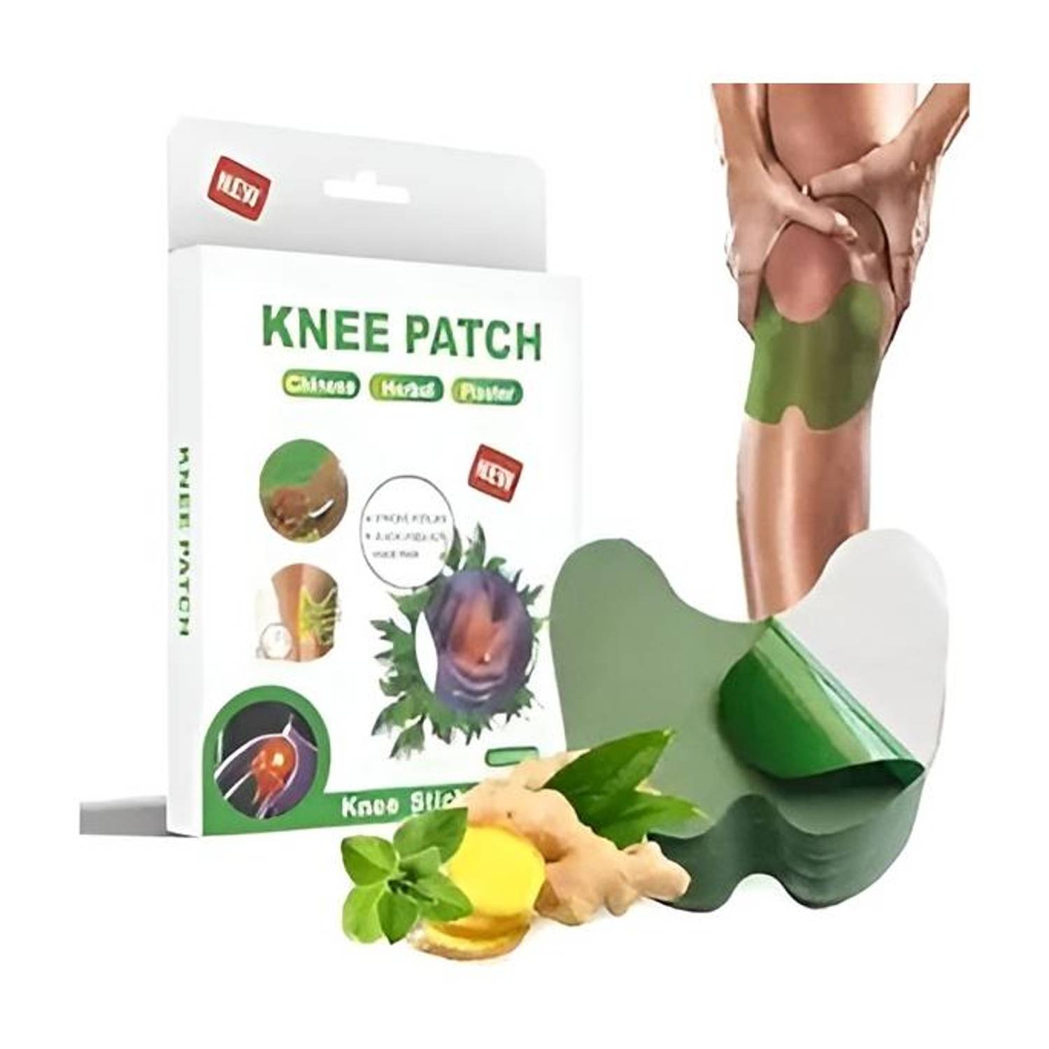 ALLEXSFIT Knee Pain Relief Patches for Instant Relief | Natural Herbal@1 Knee Support