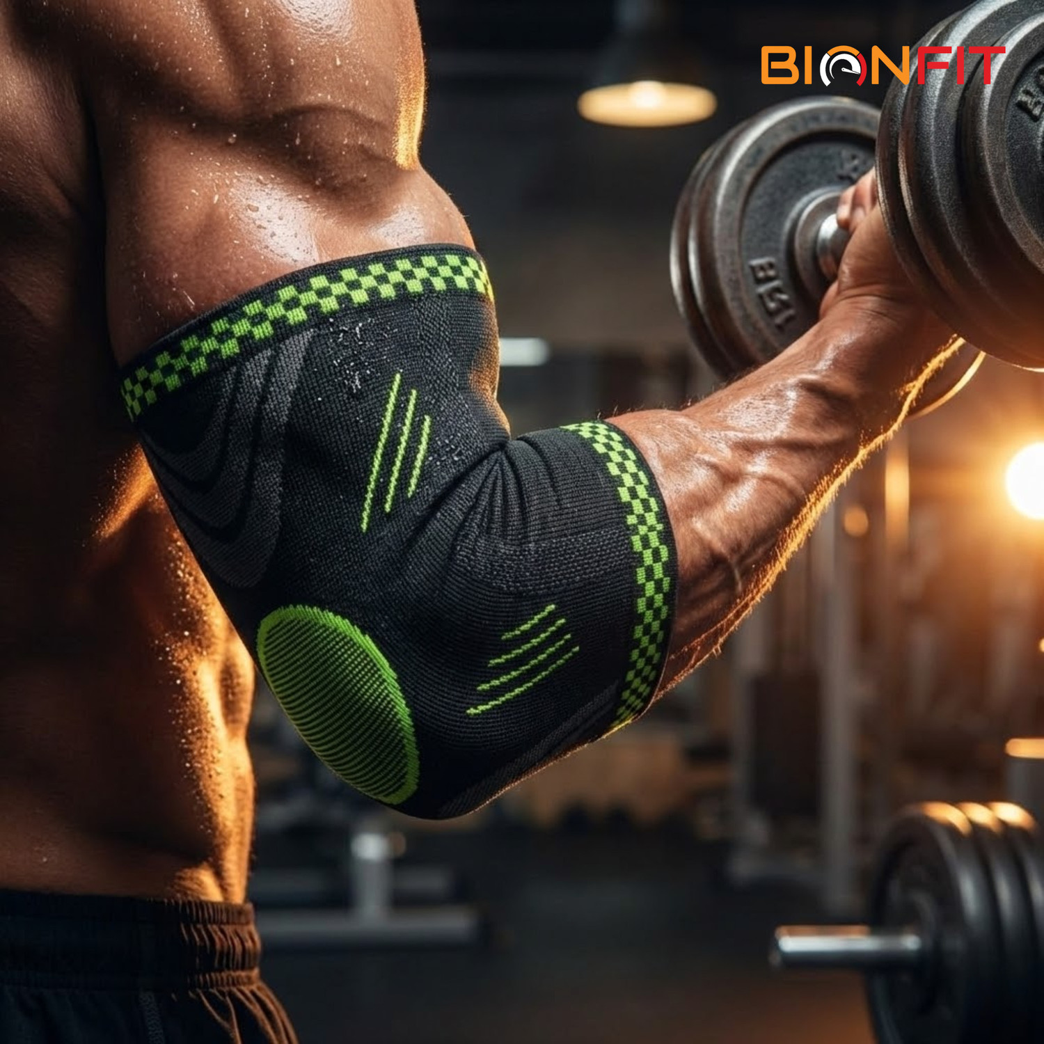 Image of BIONFIT Elbow Support Sleeve for Men & Woman Pain Relief, Tennis Elbow, Gym & Sports Elbow Support
