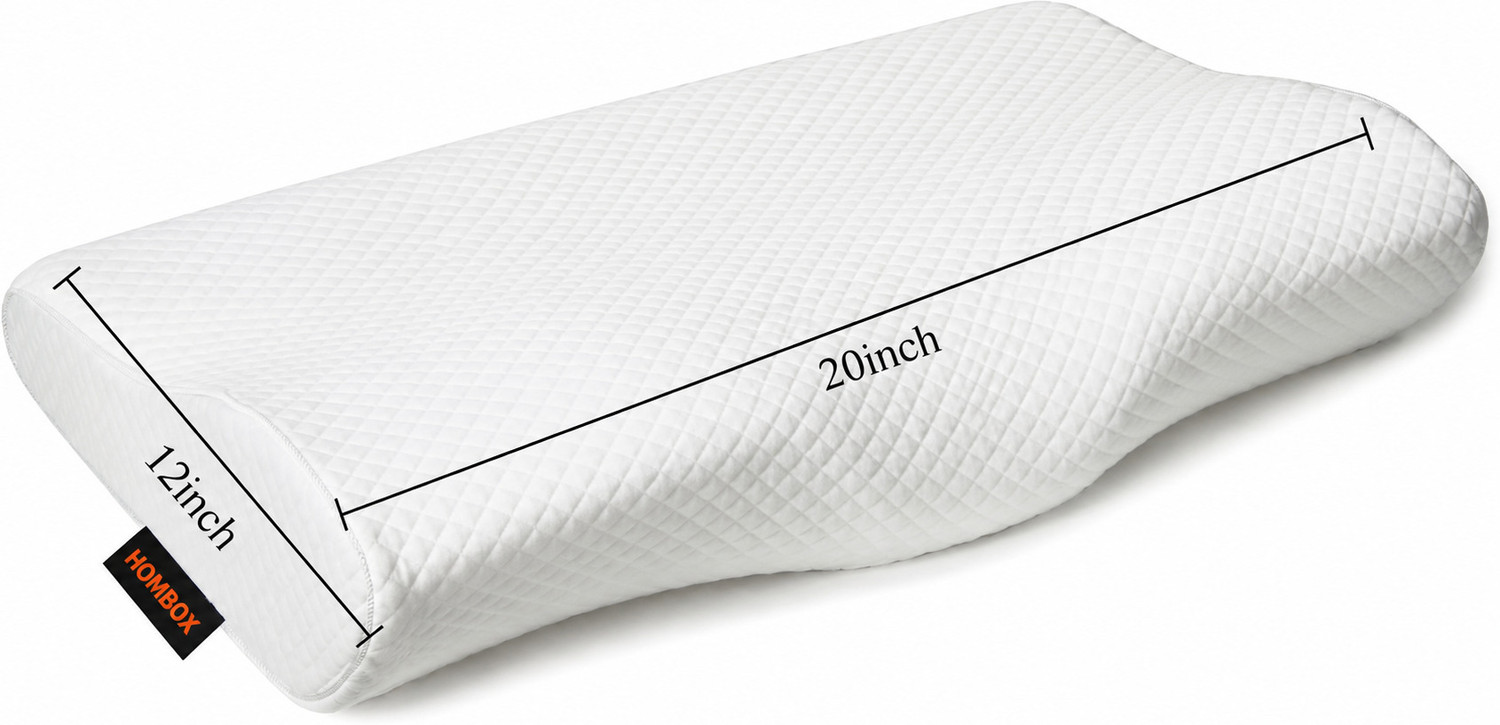 Image of HOMBOX Anatomic (Cervical Contour) Memory Foam Pillow White Cervical Pillow