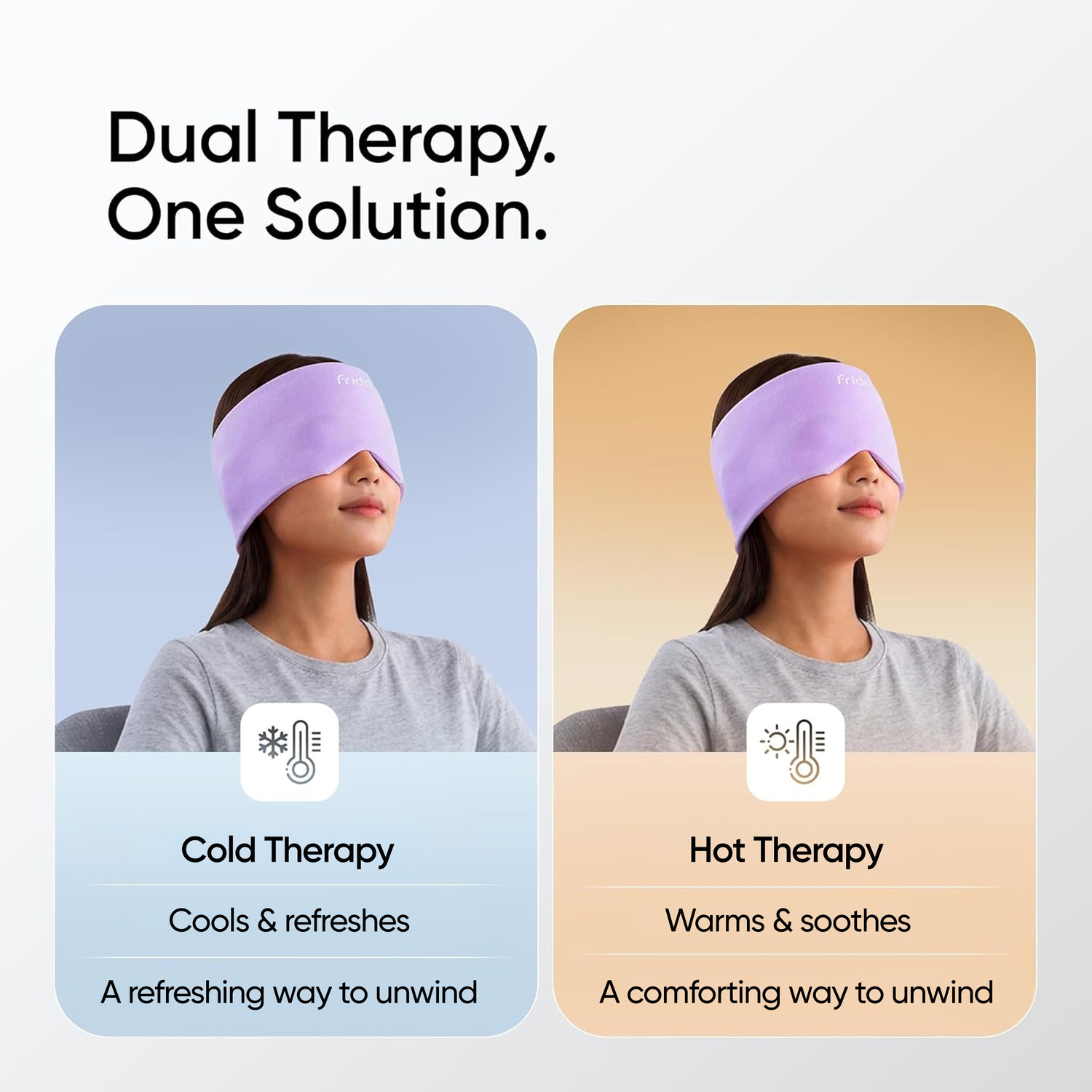 Image of Frido Hot & Cold Therapy Cap for Migraine & Headache Relief | 360 Compression Head Support