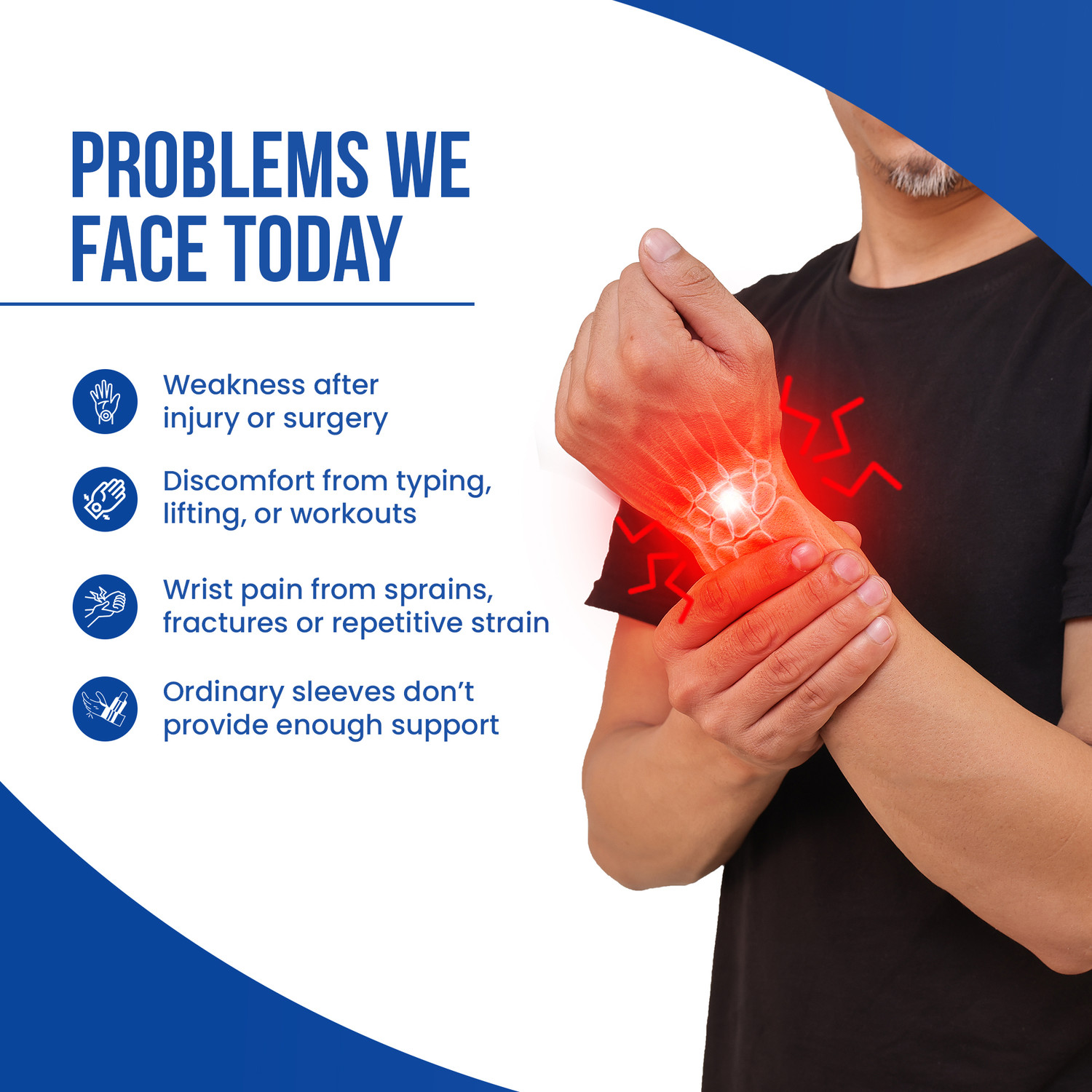 Image of Leeford Wrist Brace With Thumb | Adjustable & Better Grip for Pain Relief Wrist Support