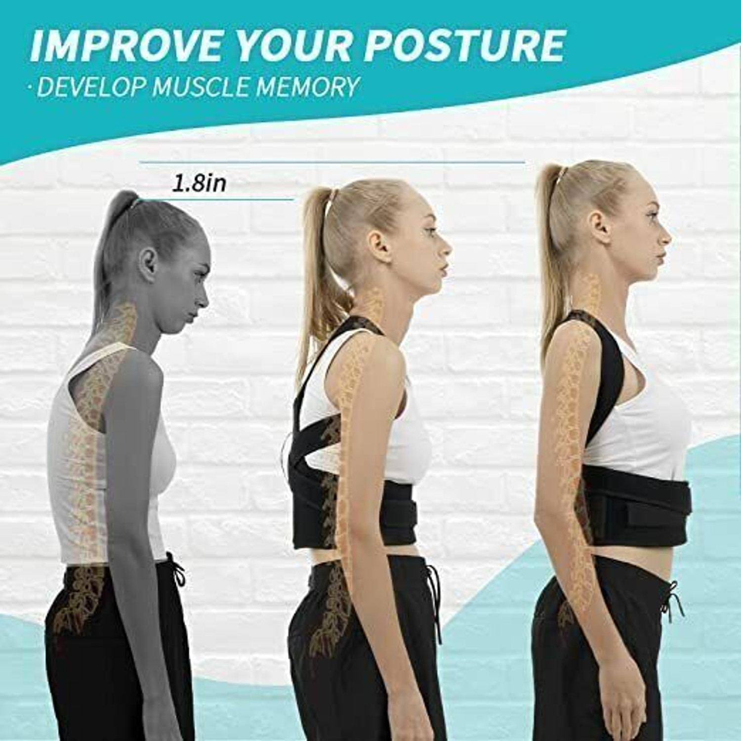 Image of ArthoZen Posture corrector belt for men and women for back pain Back Support Posture Corrector
