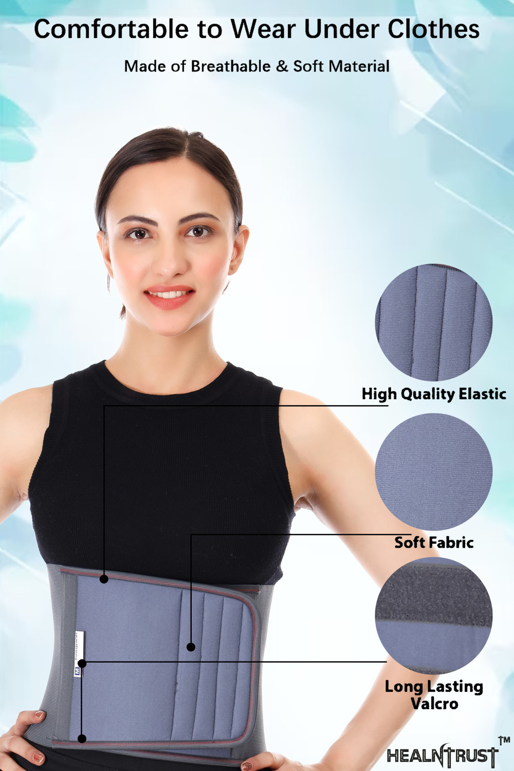 Image of healntrust Abdominal belt after delivery for tummy reduction Shapewear Post pregnancy belt Back / Lumbar Support