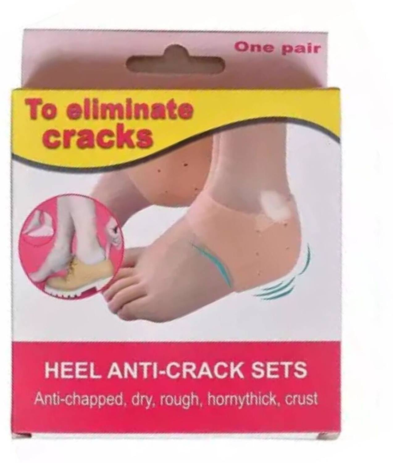 Barkati 2 Heel Socks Silicone Heel Protector Pain Relief Gel Heel Anti-Crack Heel Support