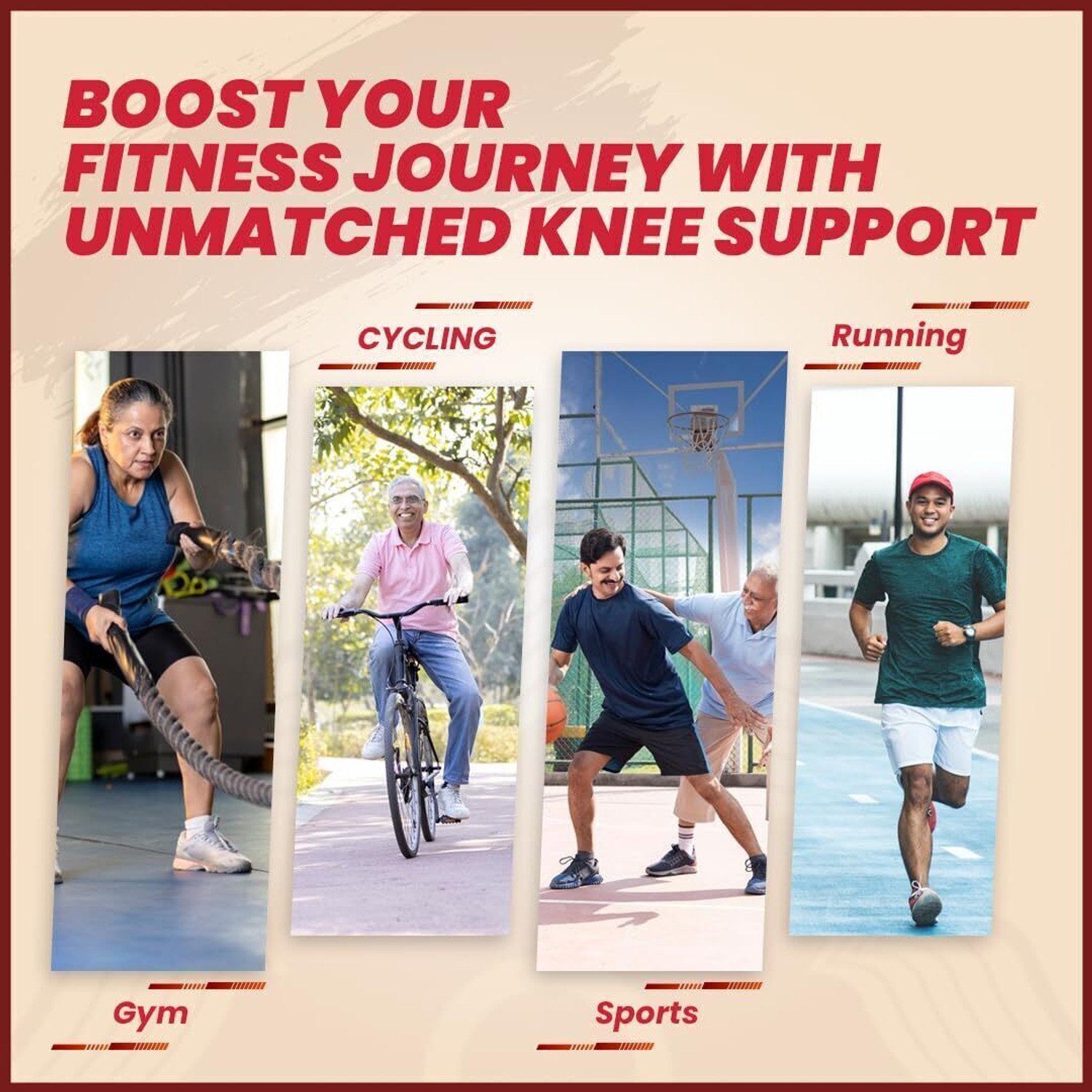 Image of AGEasy (Max Group) Comfort Knee Cap, Anti-Slip Cotton Lining, Knee Pain Support - XL Knee Support