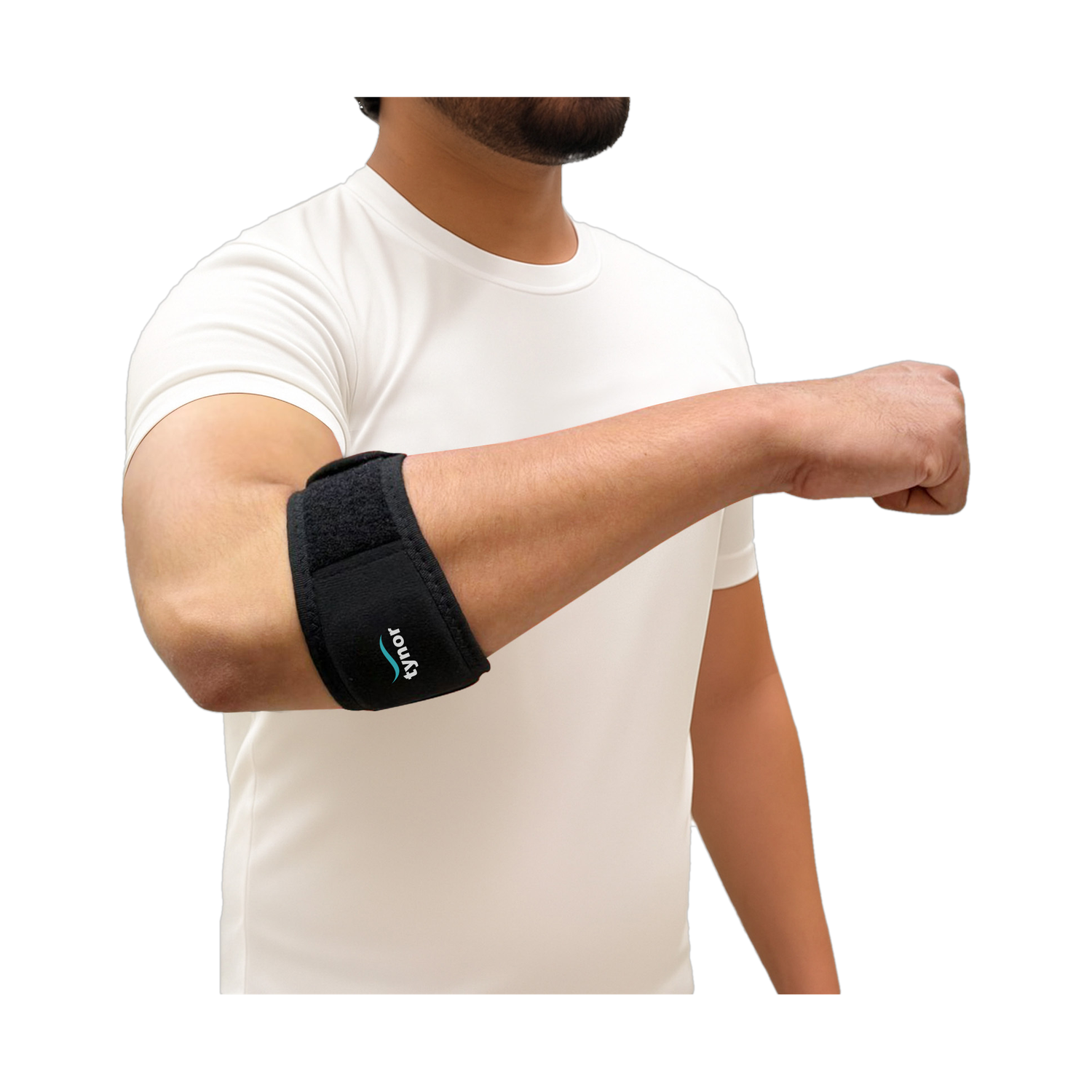 TYNOR Tennis Elbow Support, Black, Medium - Image 1