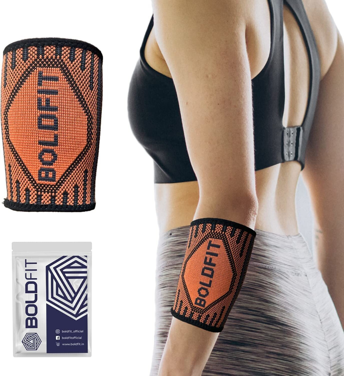 Image of BOLDFIT Wrist Sleeves Support Bands Cap Wrist Wrap Wrist Brace Belt Grip Gym Men & Women Wrist Support