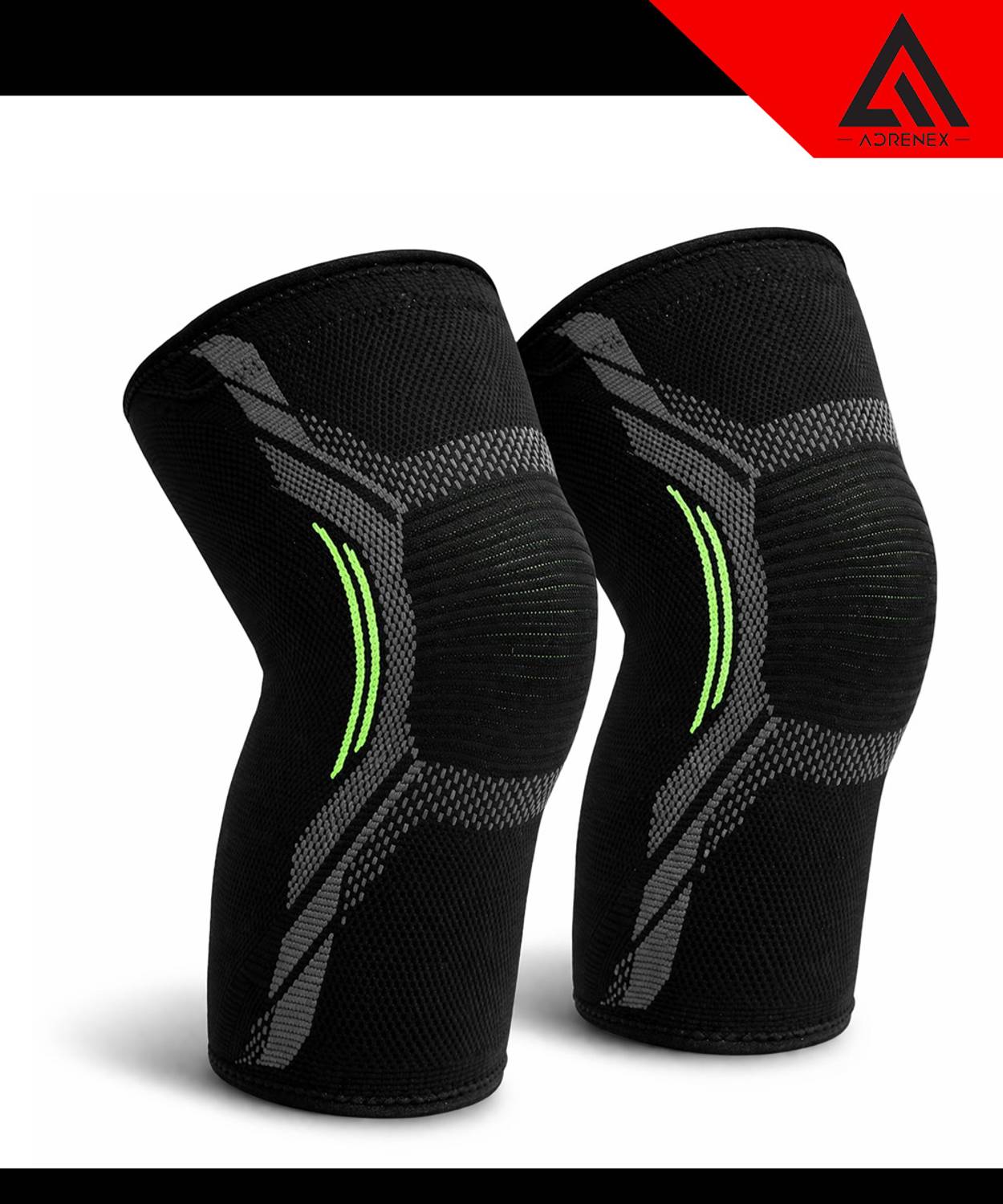 Adrenex Knee Cap Compression Sleeve, Anti-Slip Design for Gym Running Knee Support
