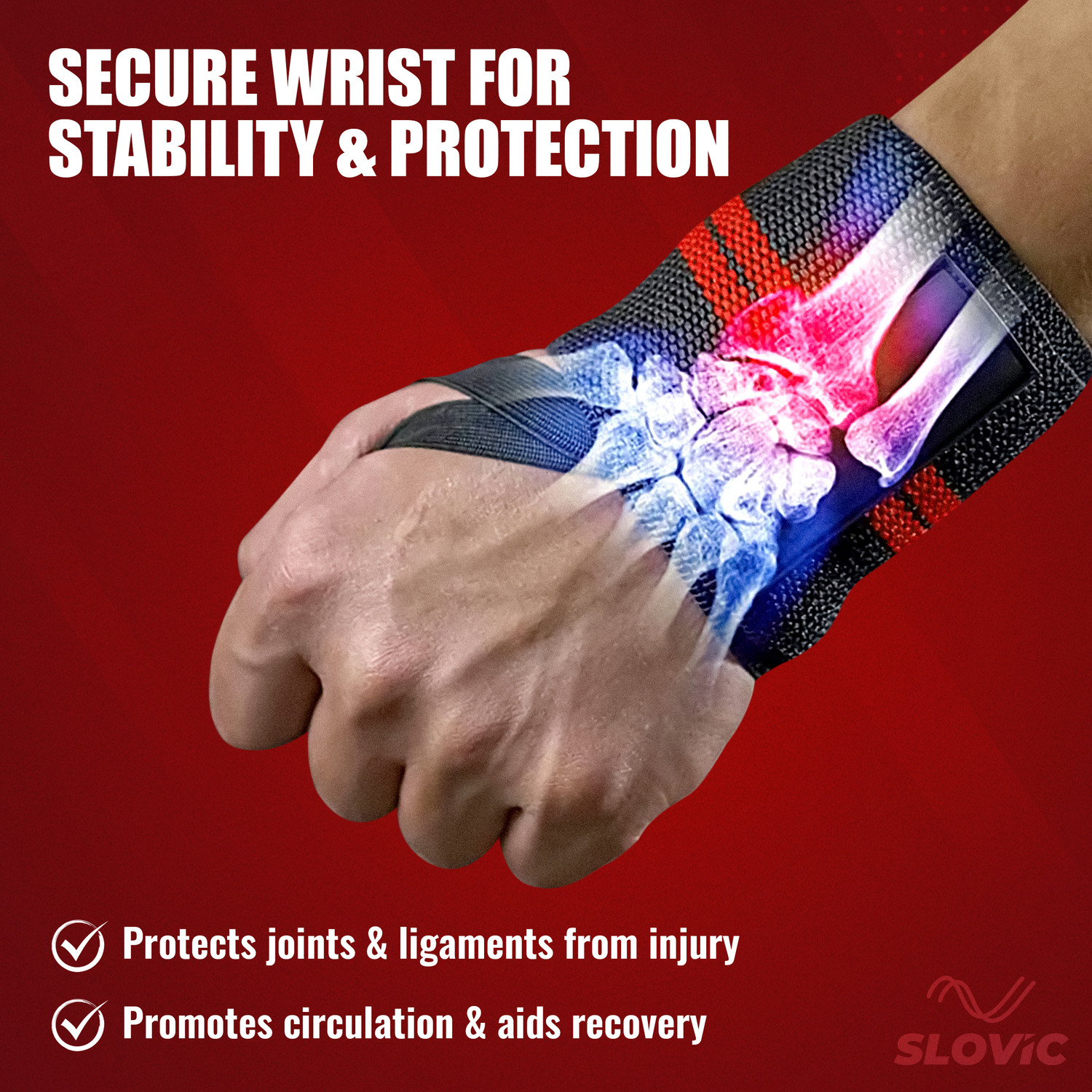 Image of SLOVIC Heavy-Duty Wraps for Gym Wrist Support