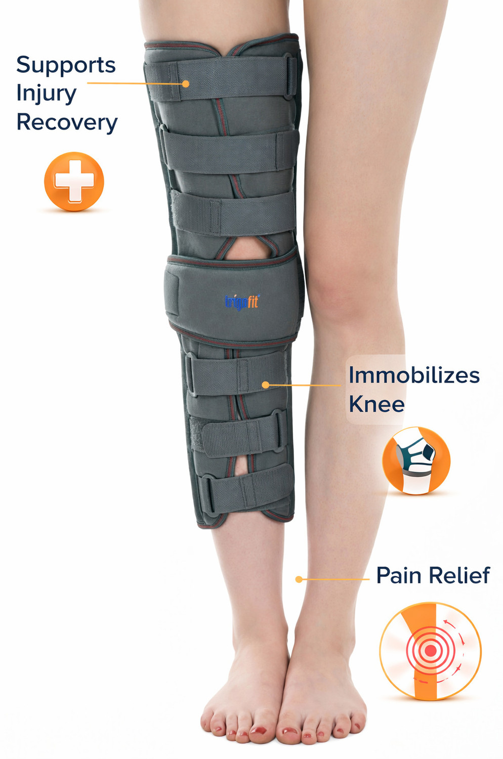 Image of Trigofit With Device Knee Brace Knee Immobilizer Brace for Knee Support Ligament Tear Knee Support