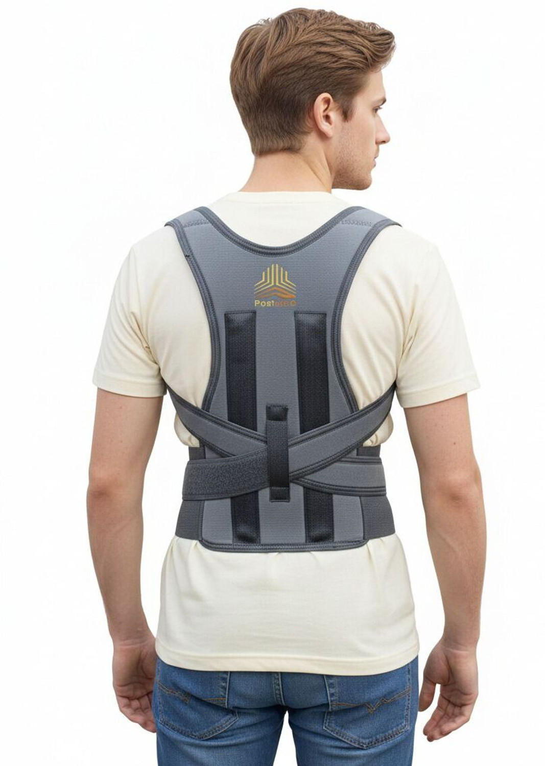 Image of TrueRelief belt for men and women for back pain Posture Corrector (Grey)