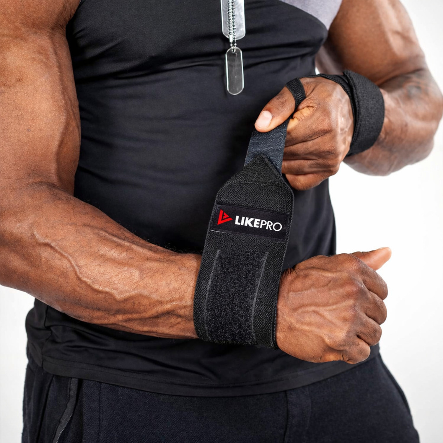 Image of LIKEPRO Kit Set of 4 - Weightlifting Belt, Wrist Wraps, Lifting Straps & Figure 8 Straps Weight Lifting Belt
