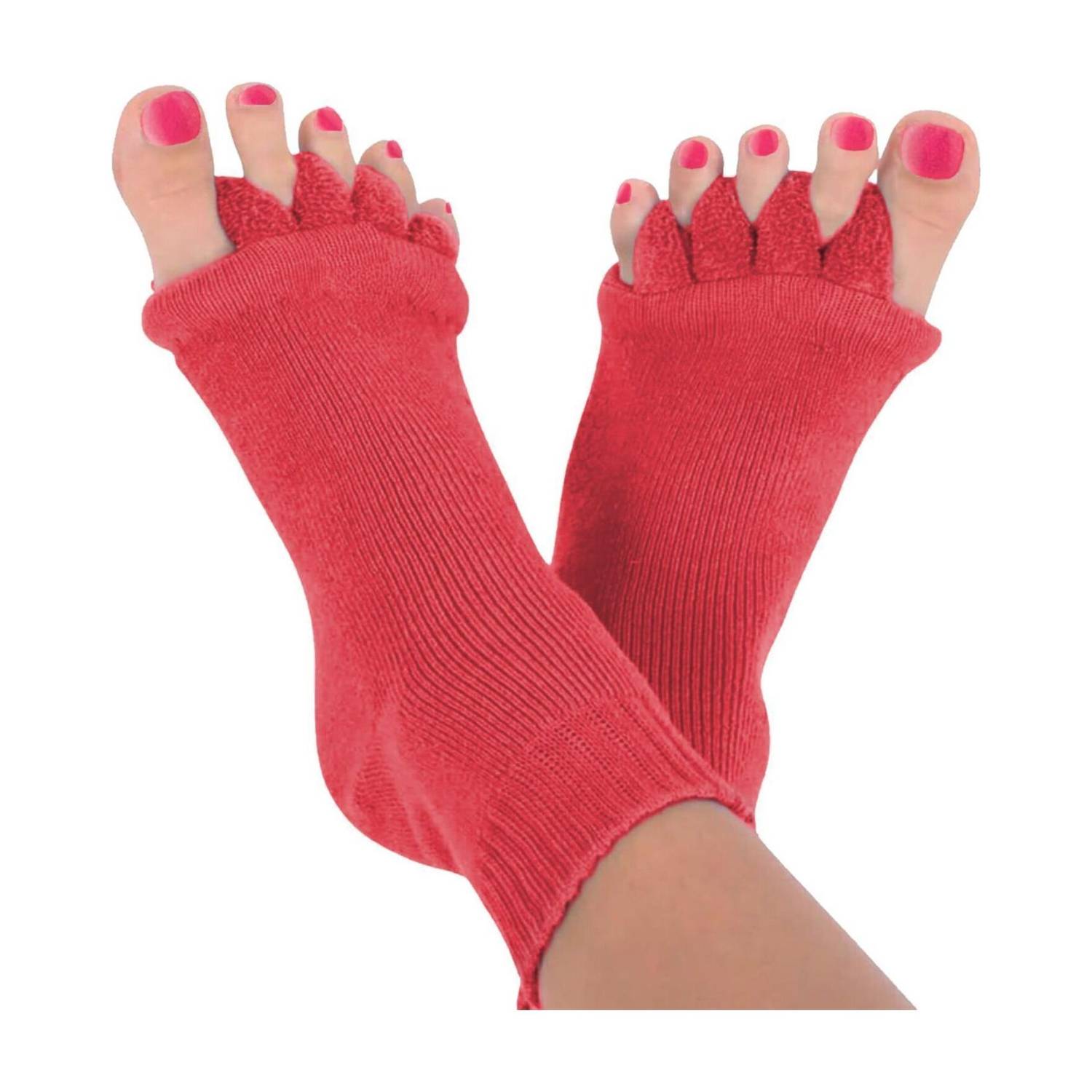BERYX Cotton Foot Alignment Socks I Finger Toe Separator I Free Size for Men & Women Foot Support