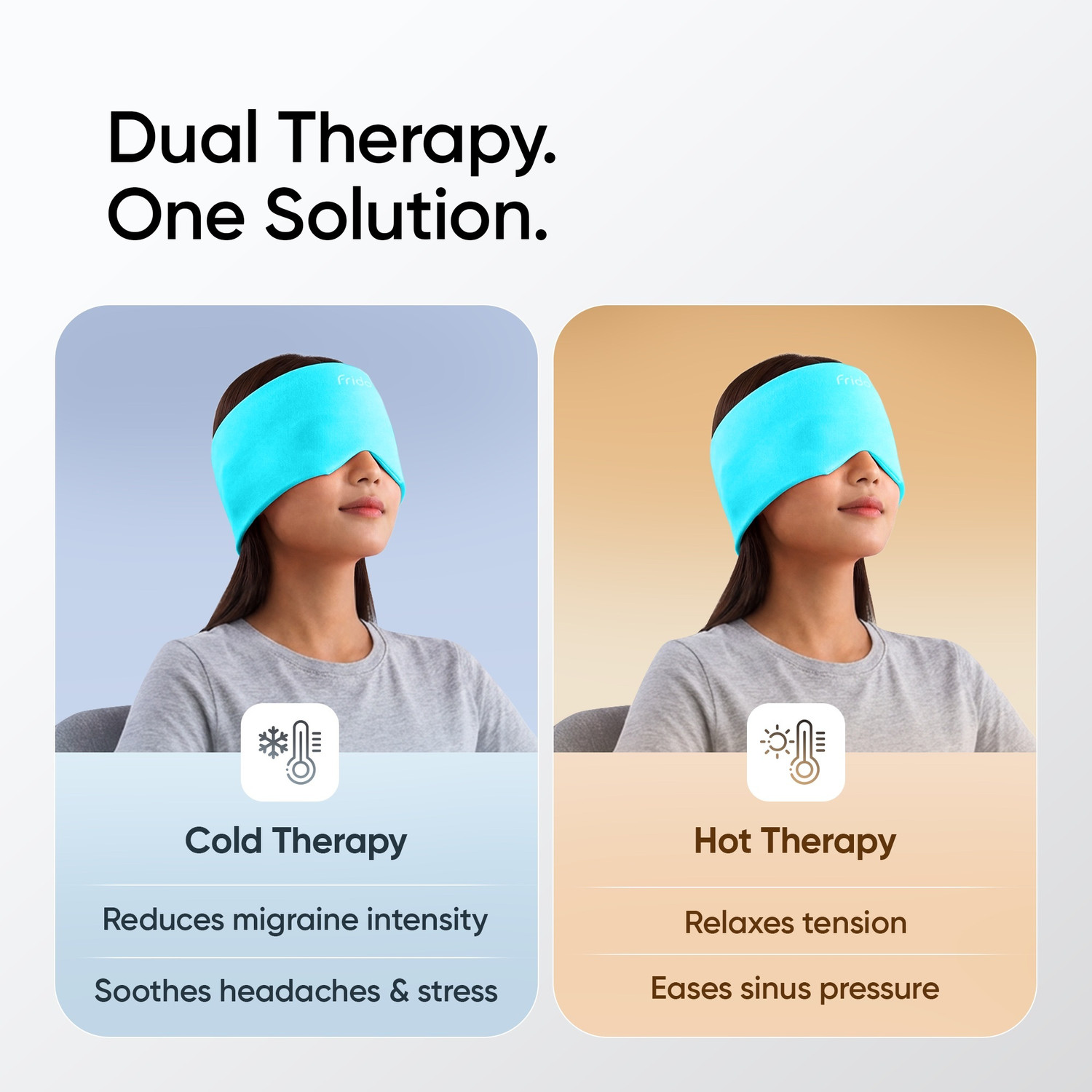 Image of Frido Hot & Cold Therapy Cap for Migraine & Headache Relief | 360 Compression Head Support