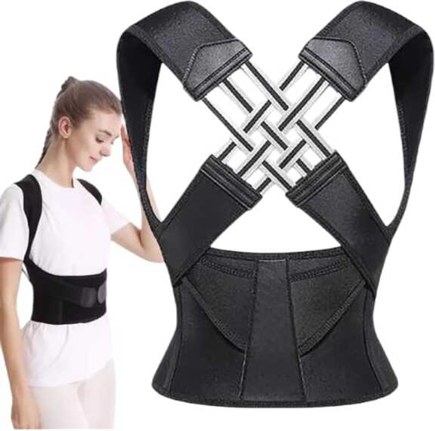 Image of BRIJJ HELTH CARE High Quality Breathable Back Posture Corrector for Men & Women Posture Corrector