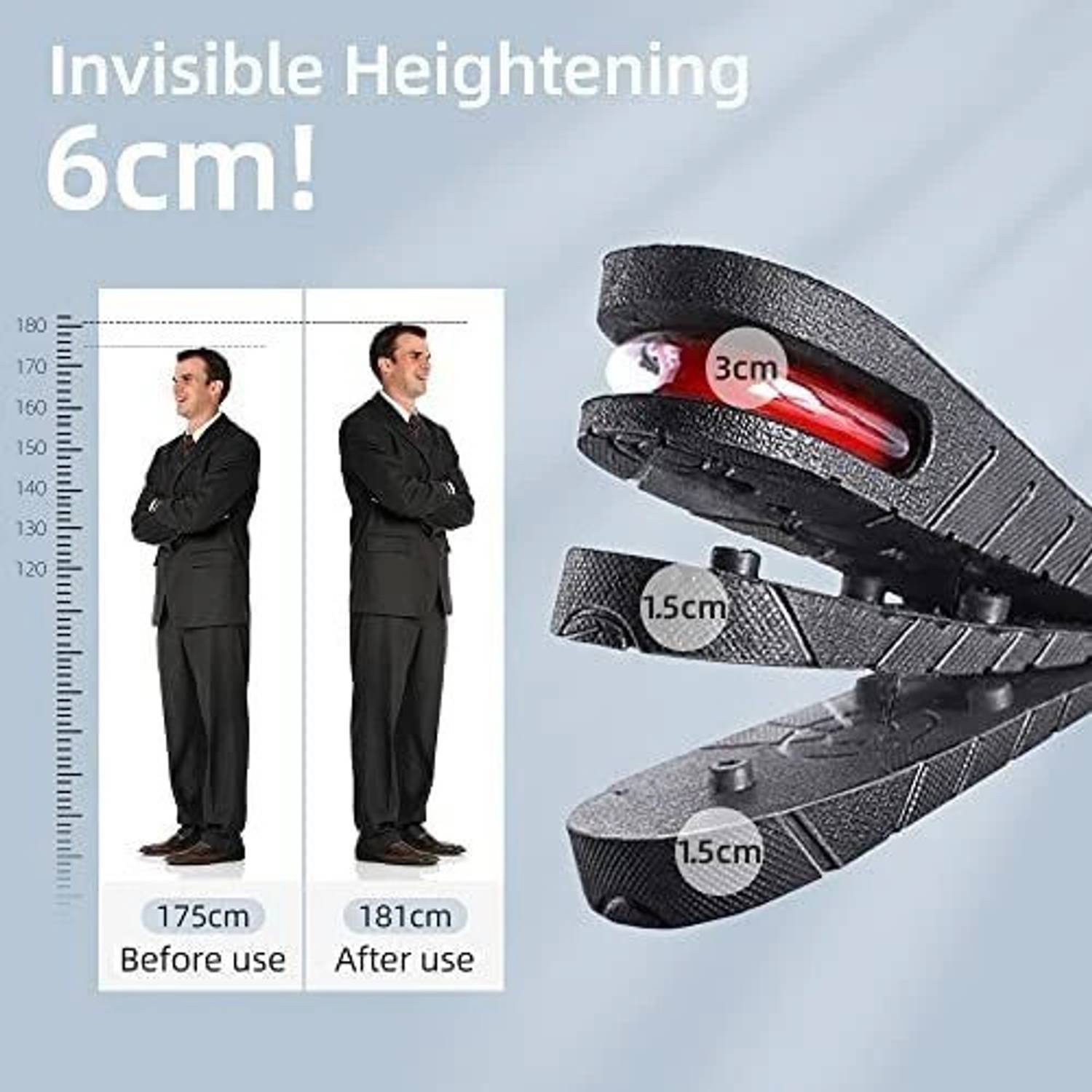 Jwxno 3-Layer Air Cushion Heel Insert Insole - Image 2