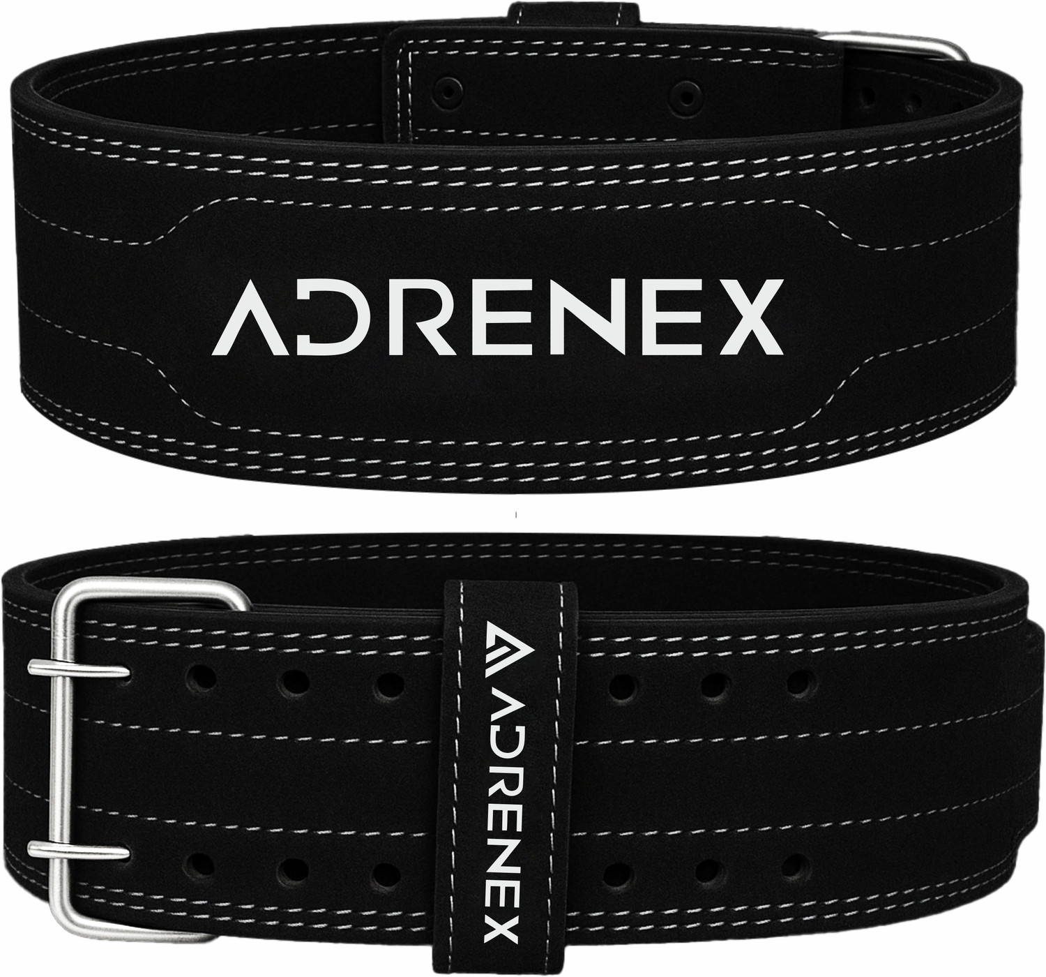 Image of Adrenex Pro Weight Lifting Belt Genuine Leather 4 inch Inch Durable Comfortable Lower Weight Lifting Belt