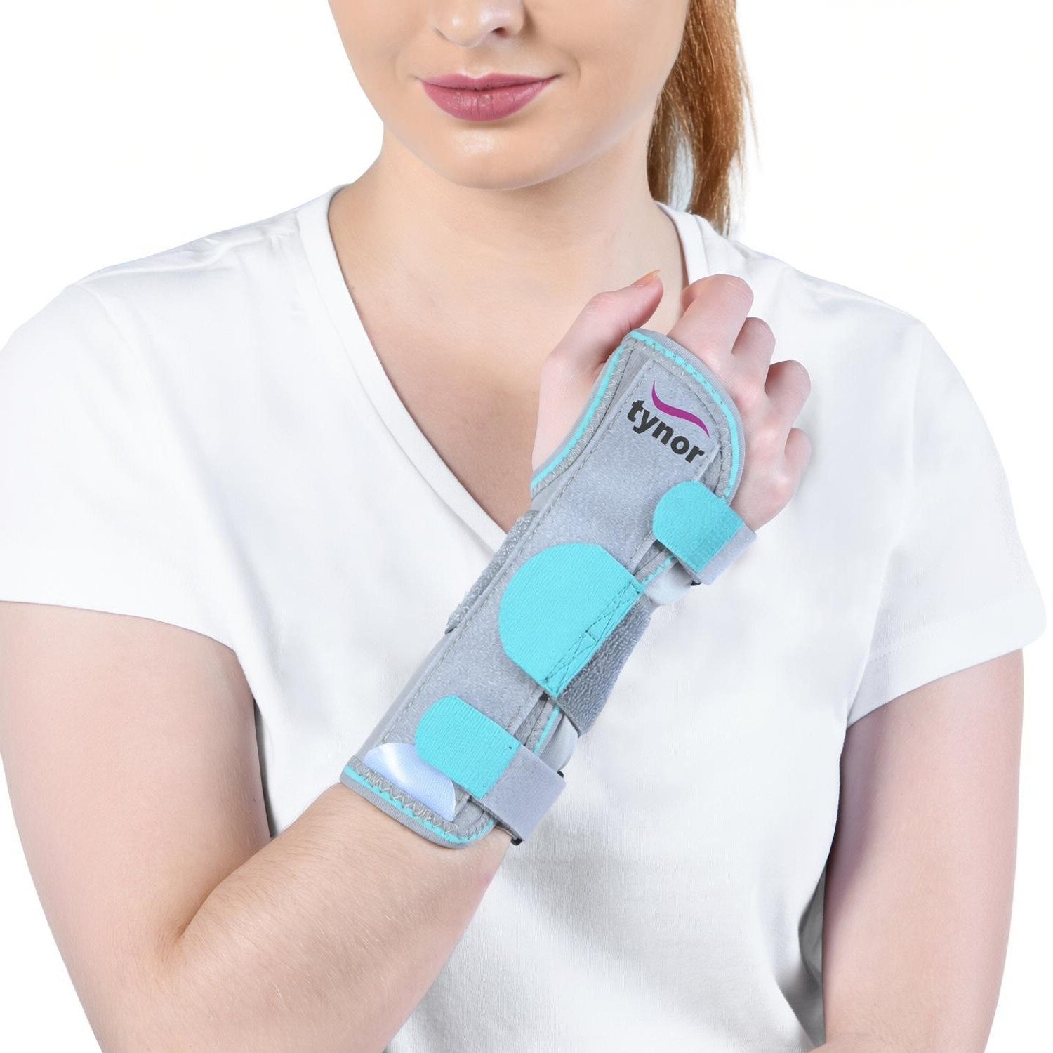 Image of TYNOR Wrist Splint Ambidextros, Grey, Large, 1 Unit Wrist Support