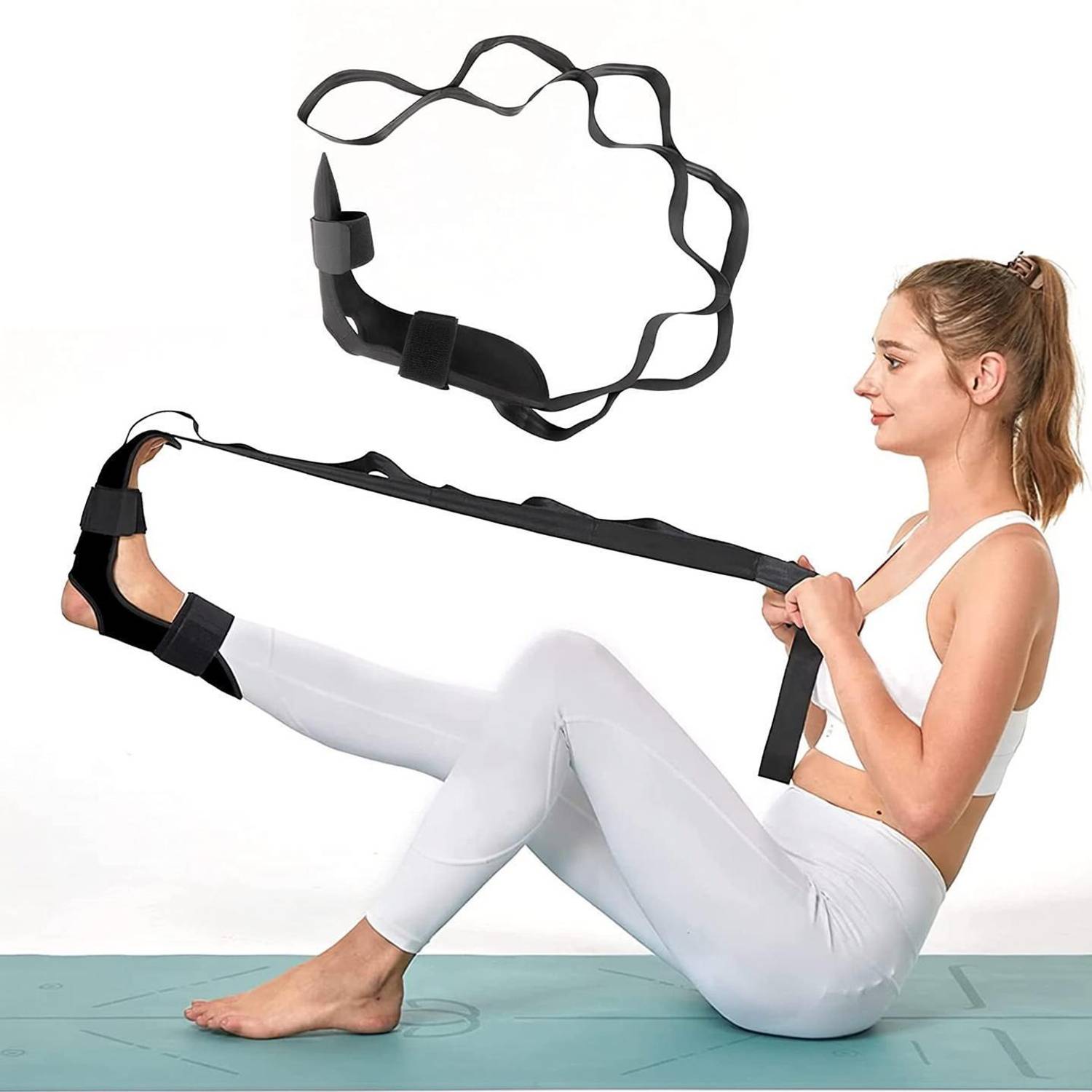 iamalot Foot Stretcher Strap Calf Stretcher for Plantar Fasciitis Ligament Foot Support
