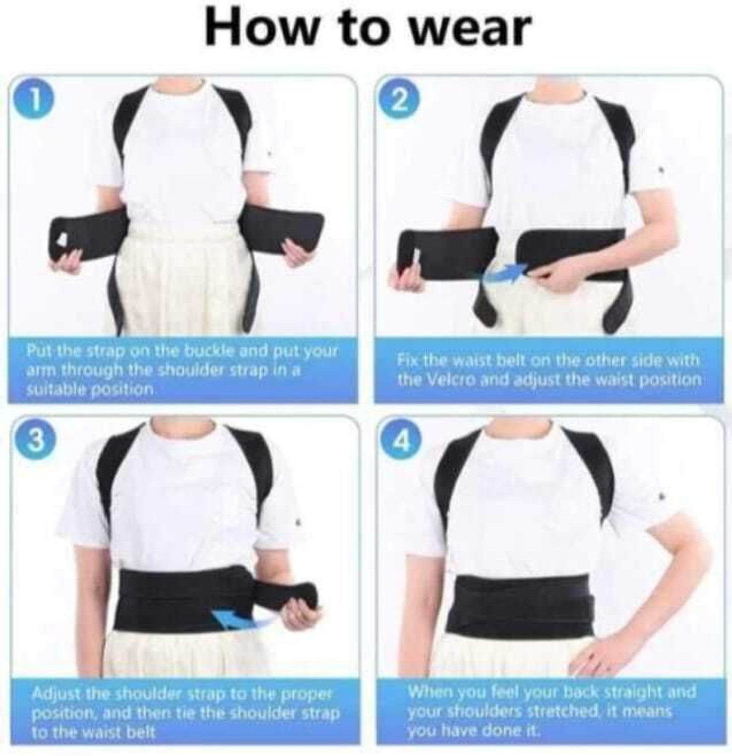 Image of BRIJJ HELTH CARE High Quality Breathable Back Posture Corrector for Men & Women Posture Corrector