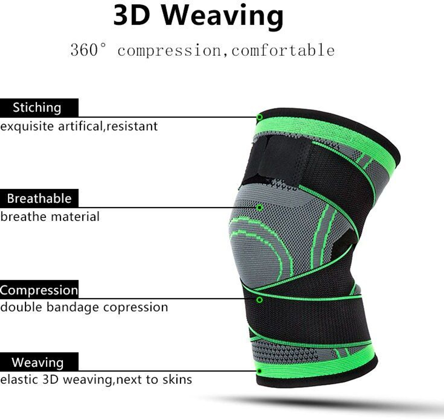 Image of AZORIX 1 Pair Knee Support for Men & Women Sports Knee Cap Dual Strap Pain Relief Knee Support