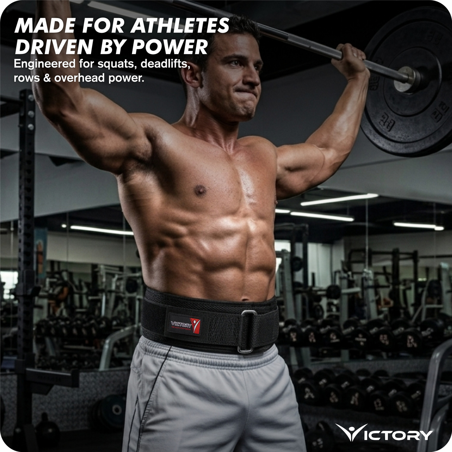 Image of VICTORY POWER Weight Lifting Belt For Gym Exercise Powerlifting Belt Deadlift Belt Weight Lifting Belt