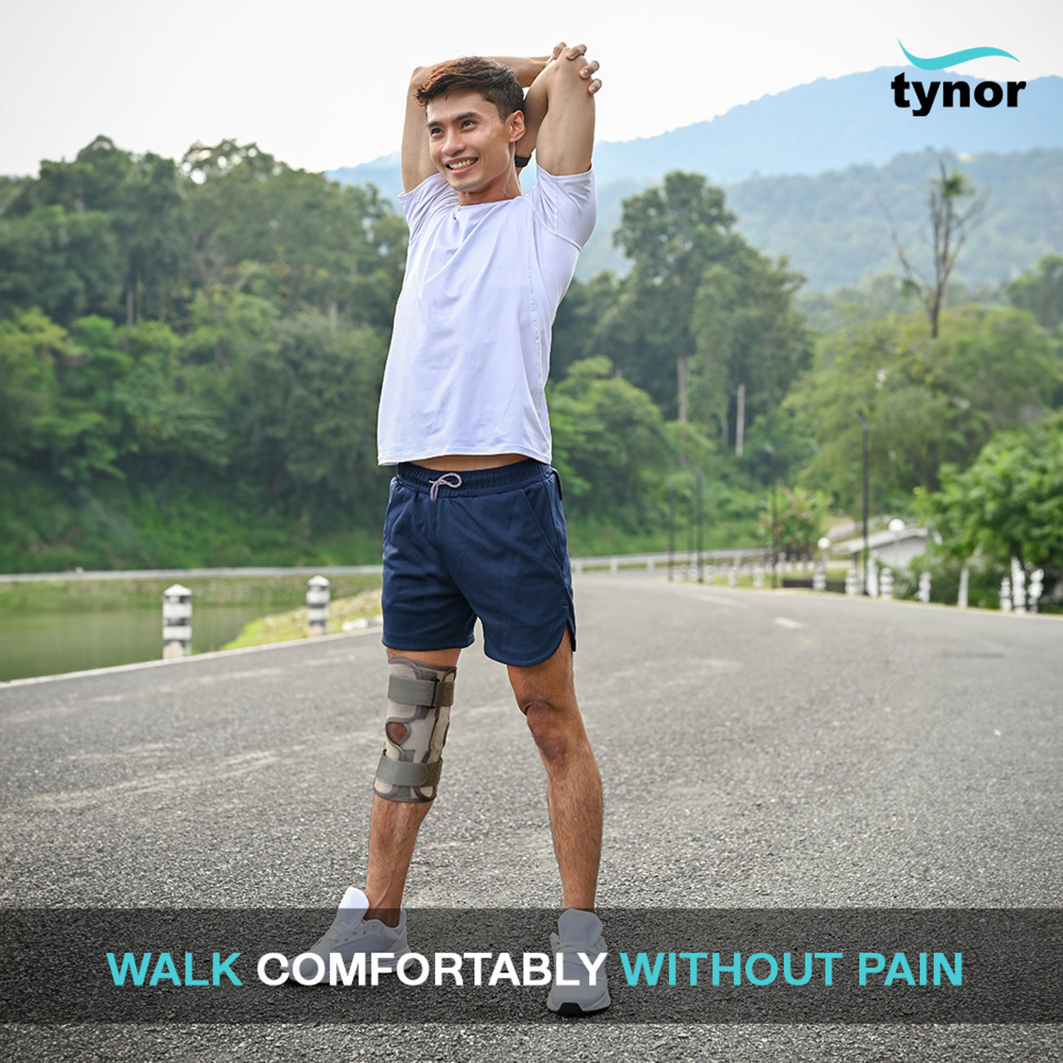 Image of TYNOR Functional Knee Support, Grey, XXL, 1 Unit Knee Support