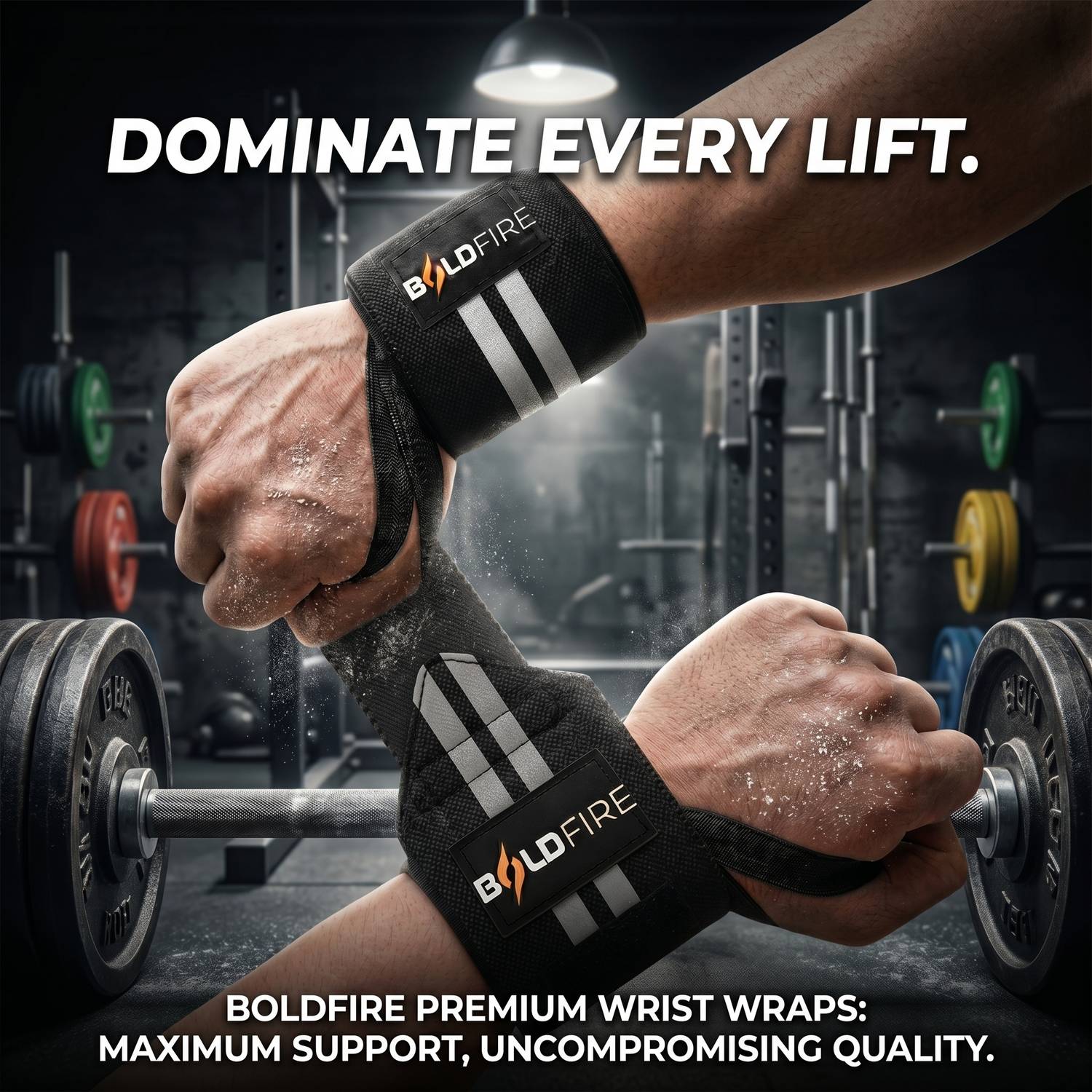 BoldFire Fitness Combo with Wrist Band, Gym Bag, 700ML Shaker - Image 2