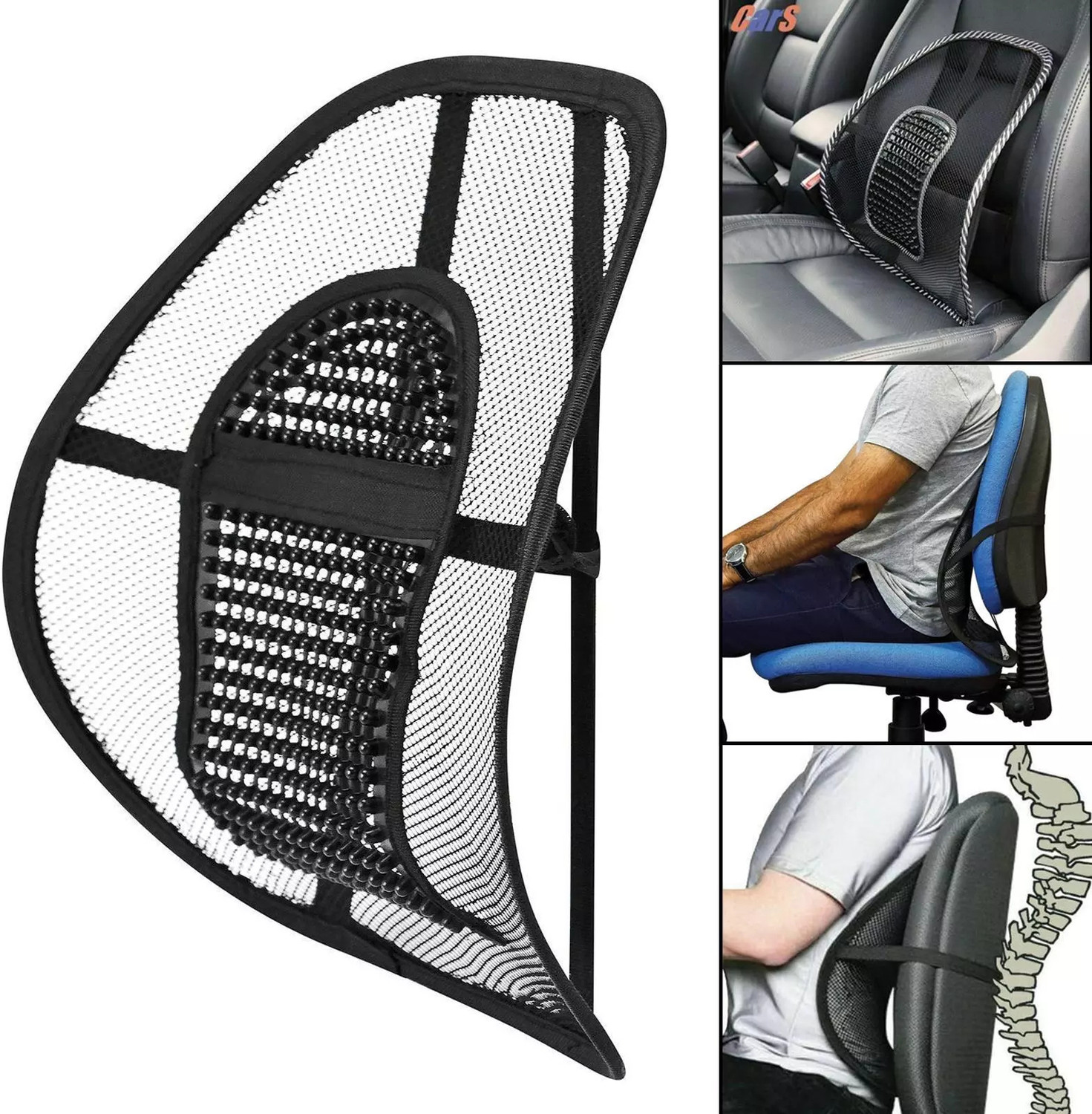 Image of Cameron Orthopedic Lumbar Cushion for Office Chair and Car Seat Back / Lumbar Support