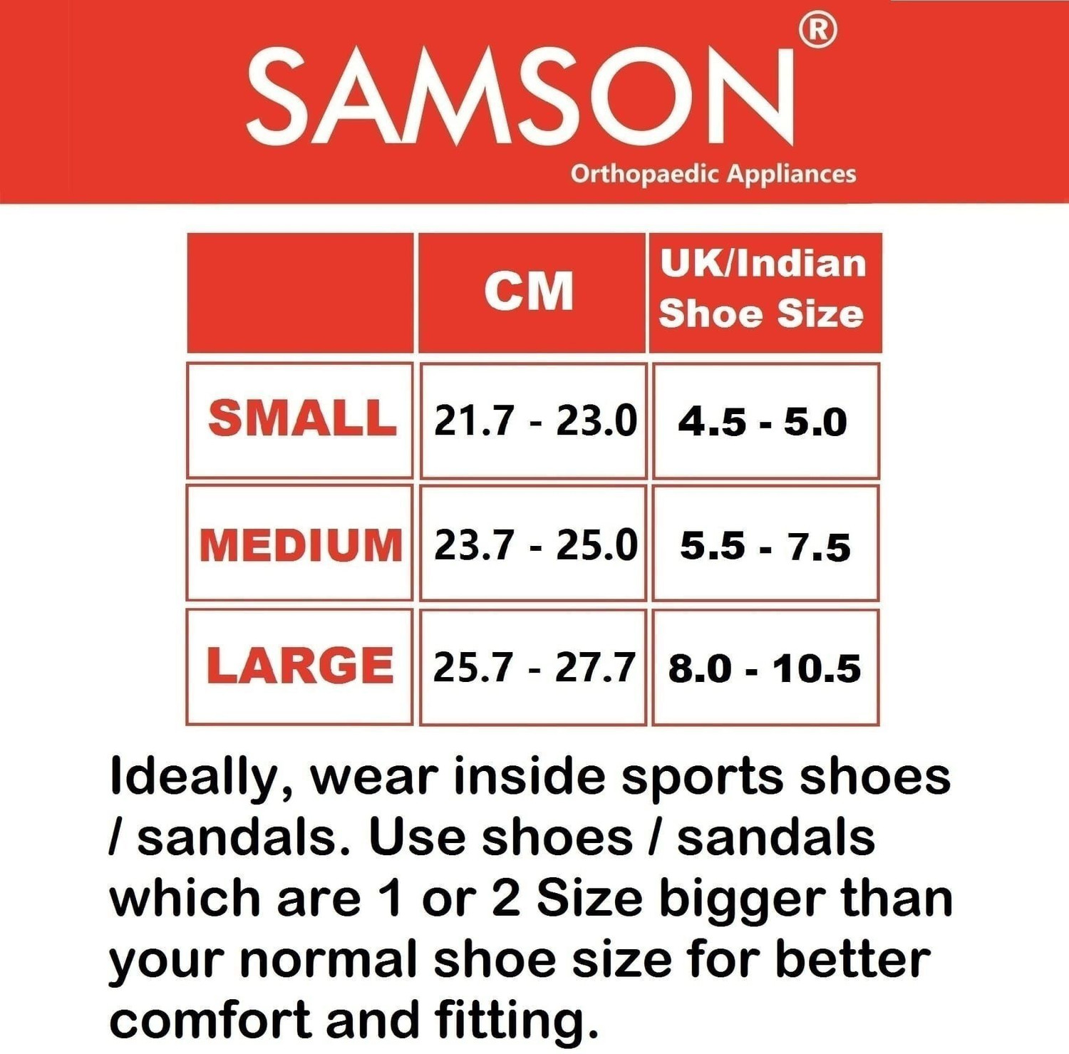 Image of SAMSON Custom fit foot Drop Splint (Left Leg - Large Size) Splints