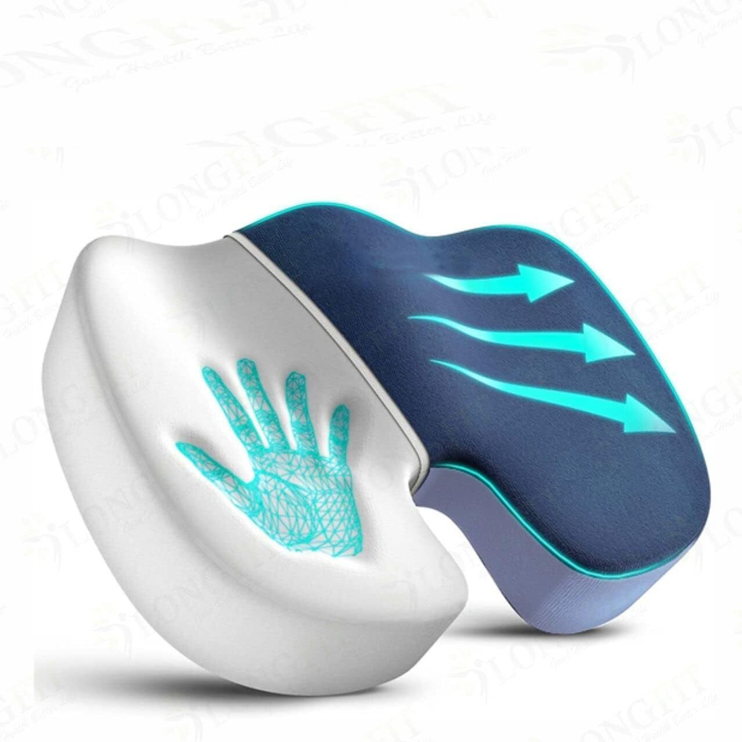 Image of Dr Touch Coccyx Cushion Tailbone Lower Back Support and Pain Relief For Office car seats Back / Lumbar Support