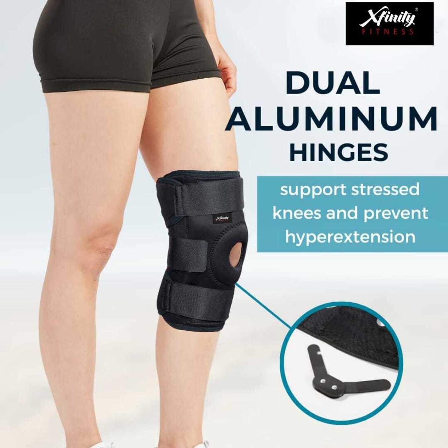 Image of Xfinity Fitness Knee cap support with aluminium hinges for knee support and recovery Knee Support
