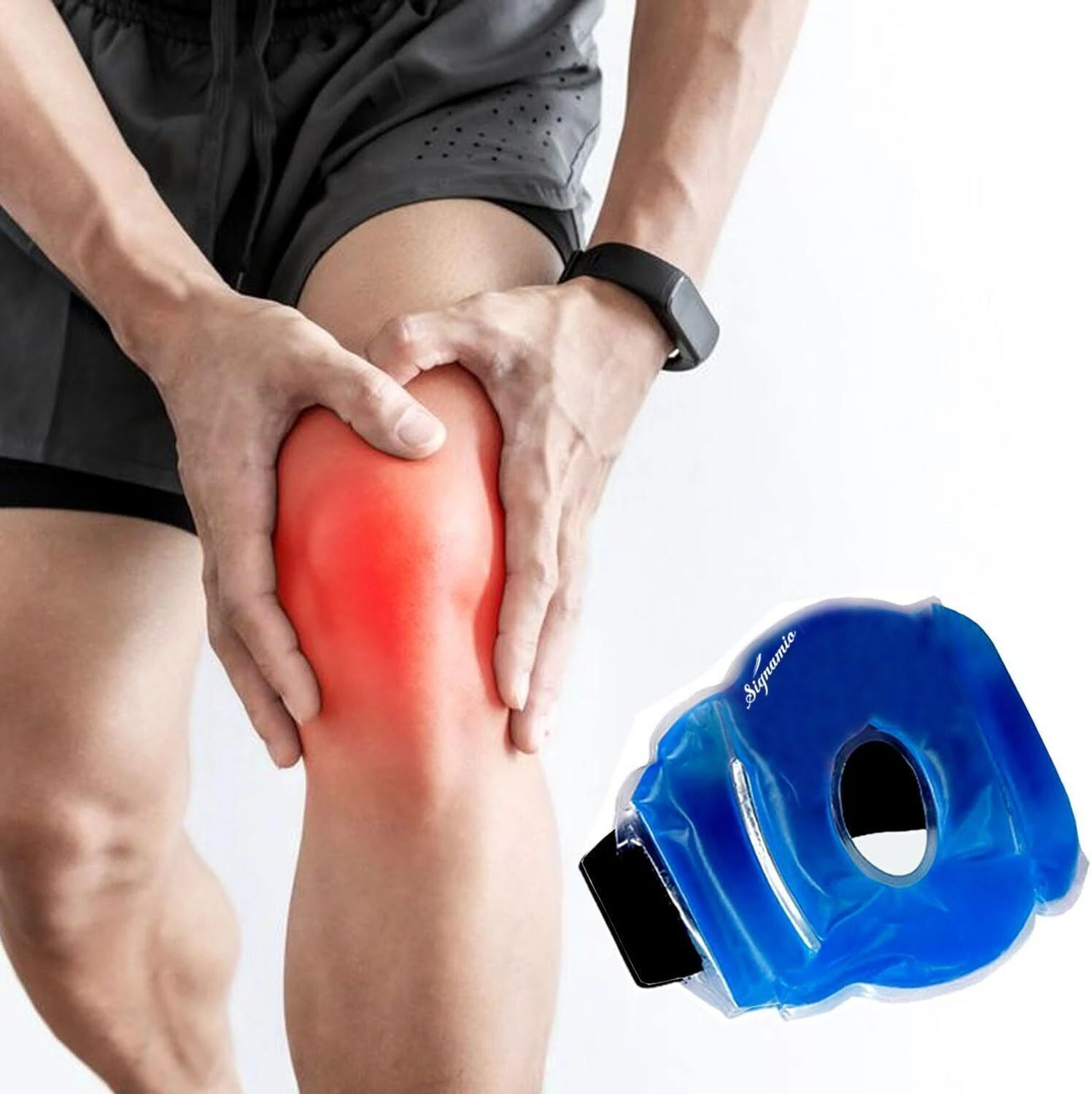 Image of Signamio Hot and Cold Ice Pad Cooling Pack Bag For Knee Foot Pad For Pain Relief Knee Support