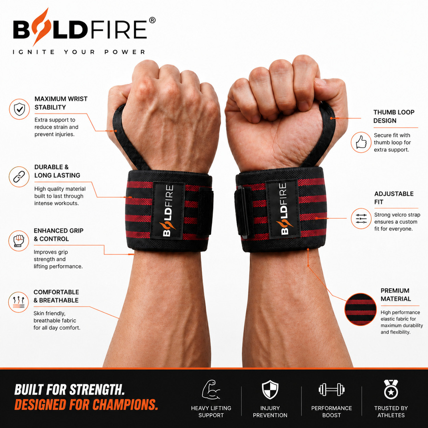 Image of BoldFire Fitness ComboWrist Band With Gym Bag & 700ML Gym Shaker with Whisk Ball(PACKOF3)